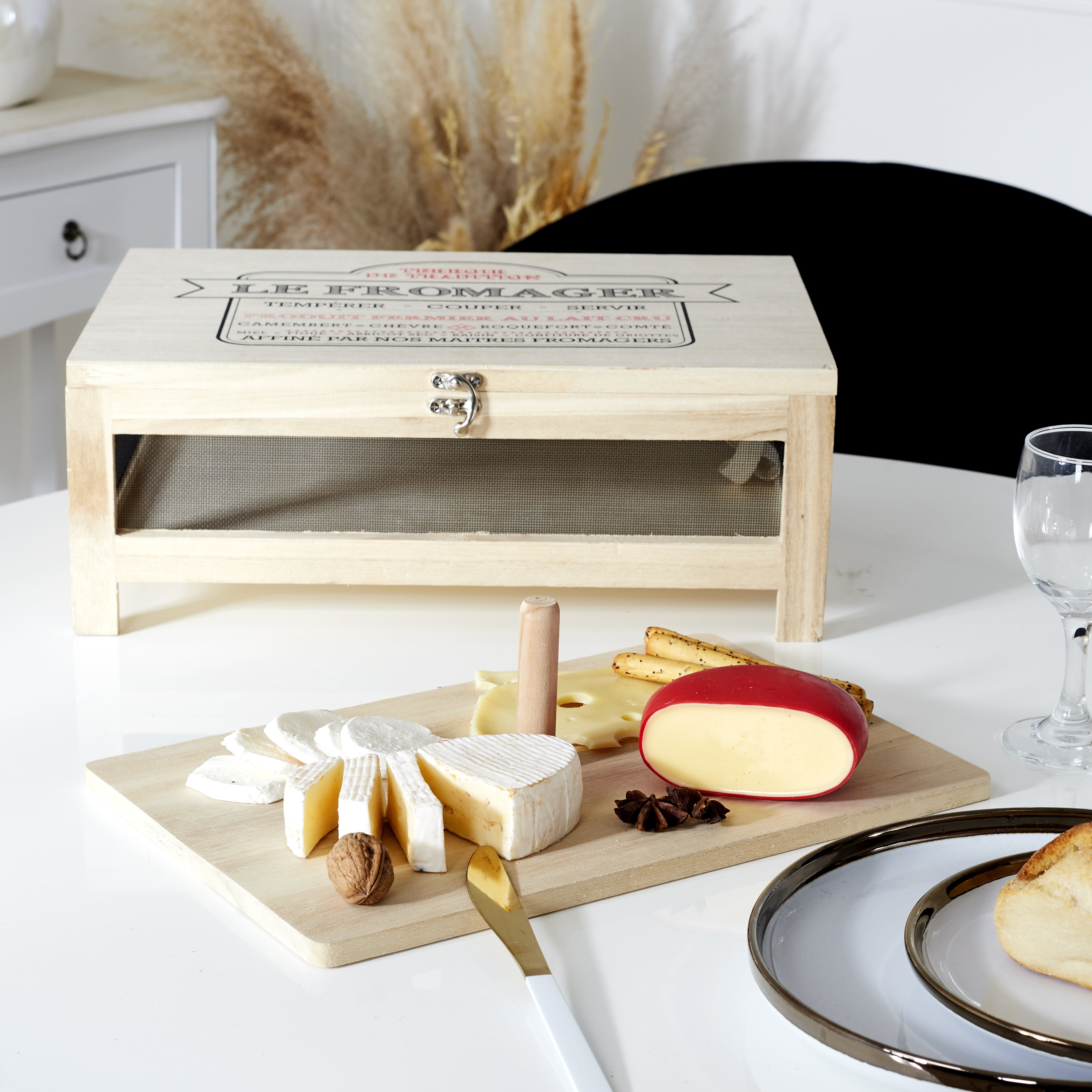 CAVE A FROMAGE AVEC PLATEAU SERVICE BOIS