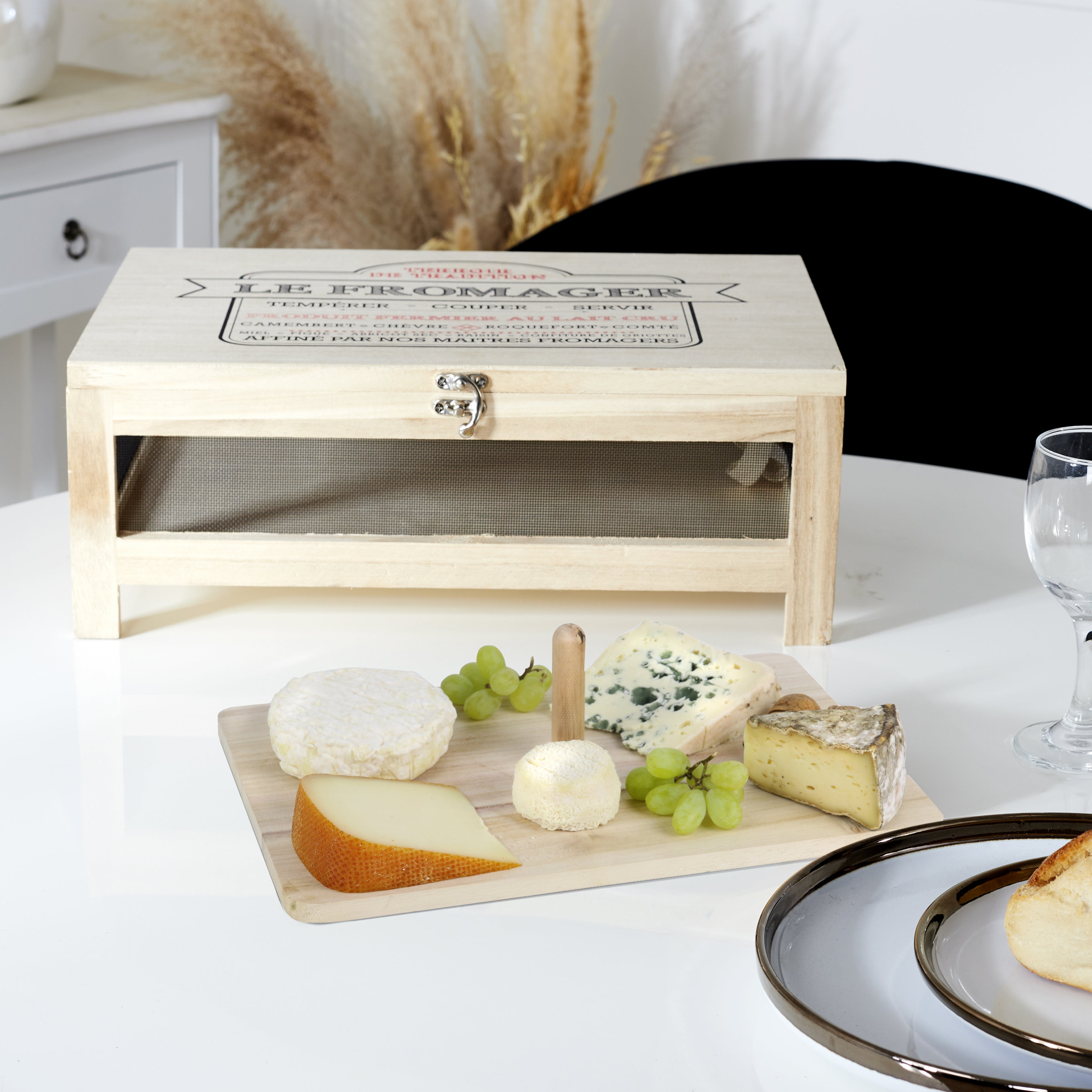 CAVE A FROMAGE AVEC PLATEAU SERVICE BOIS