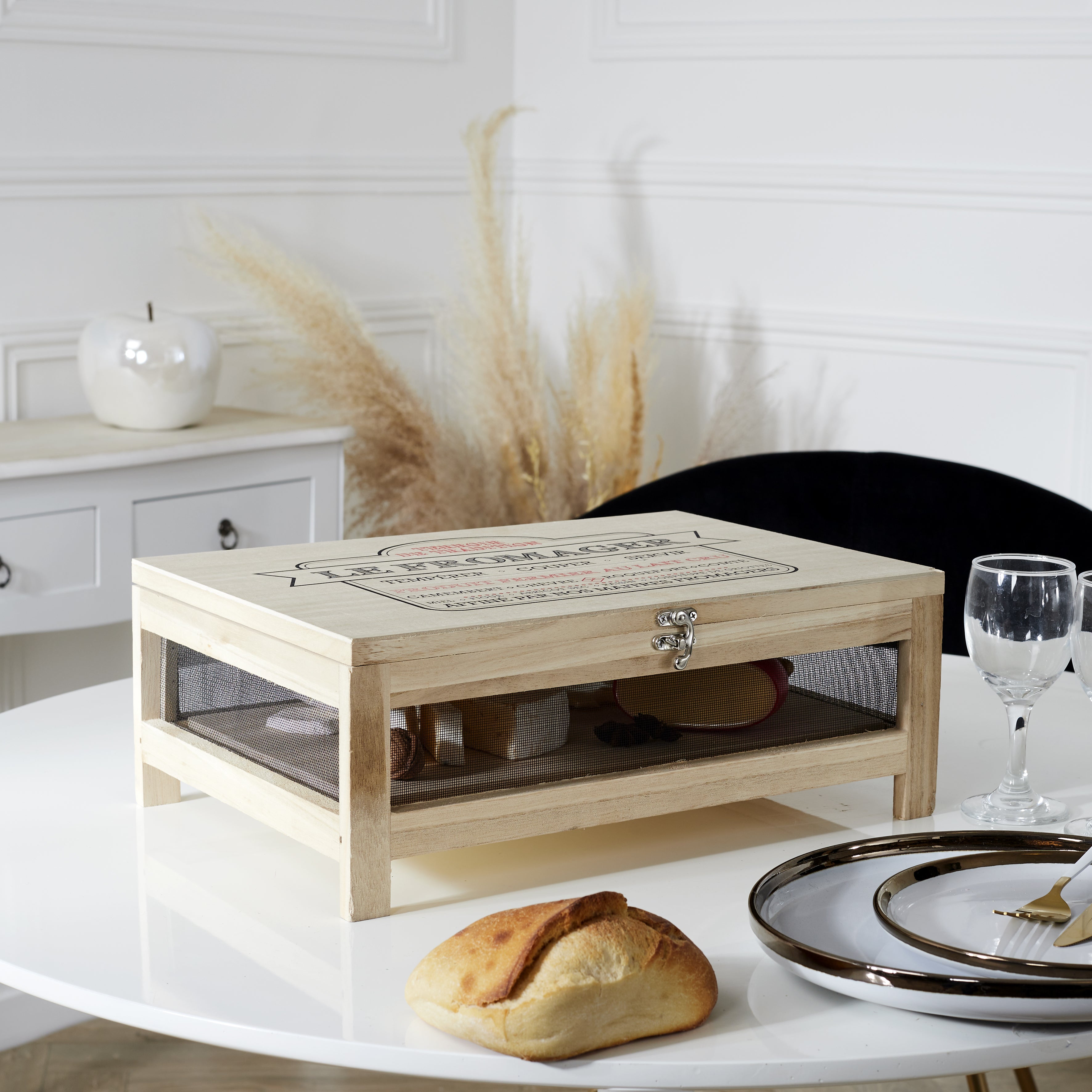 CAVE A FROMAGE AVEC PLATEAU SERVICE BOIS