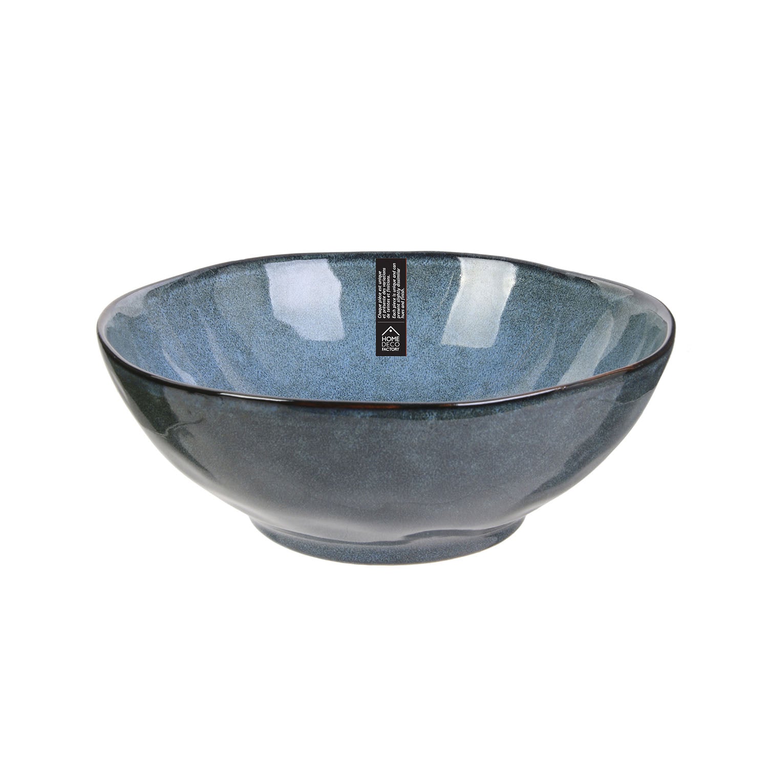BOL 80CL D19.5CM H7CM AU GRES DU TEMPS BLEU - LOT DE 4