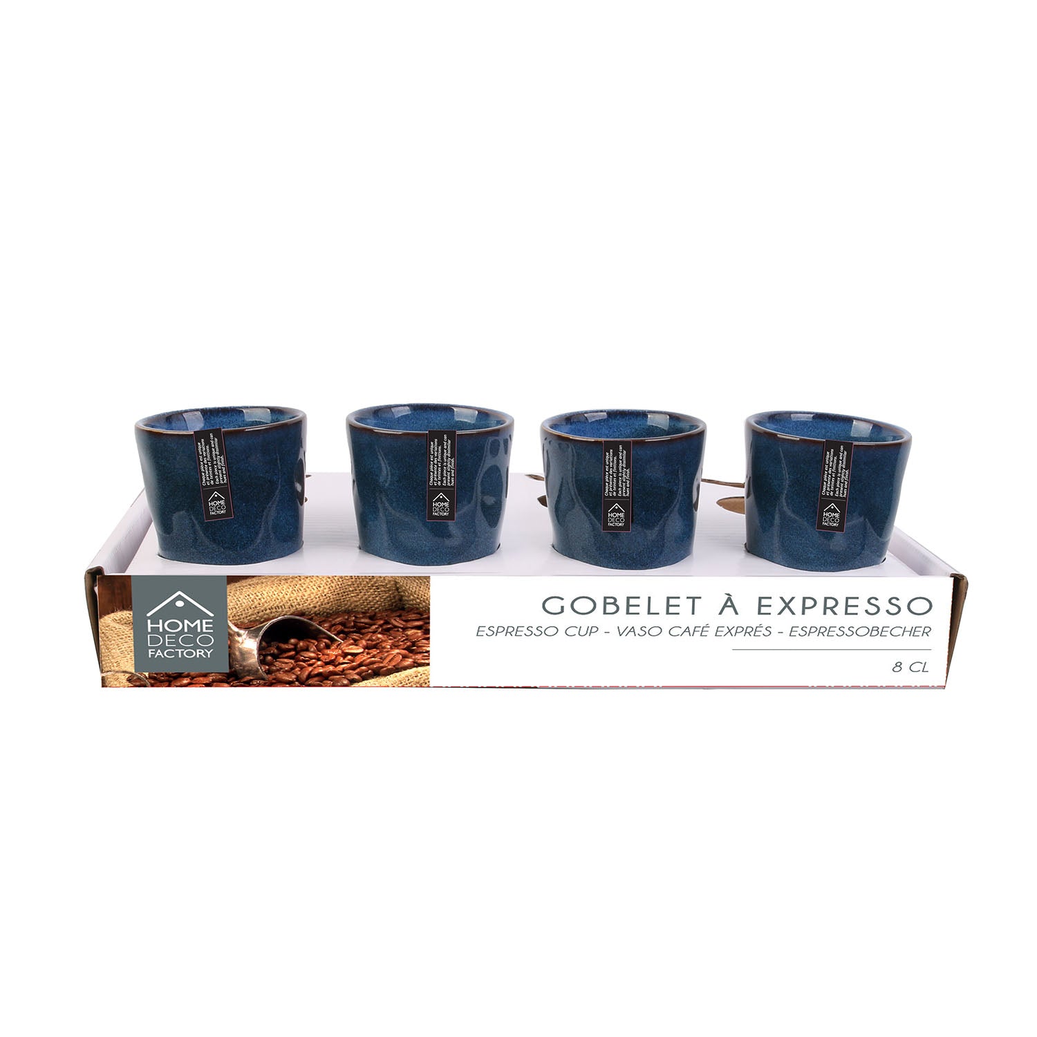 GOBELET EXPRESSO 8CL AU GRES DU TEMPS BLEU