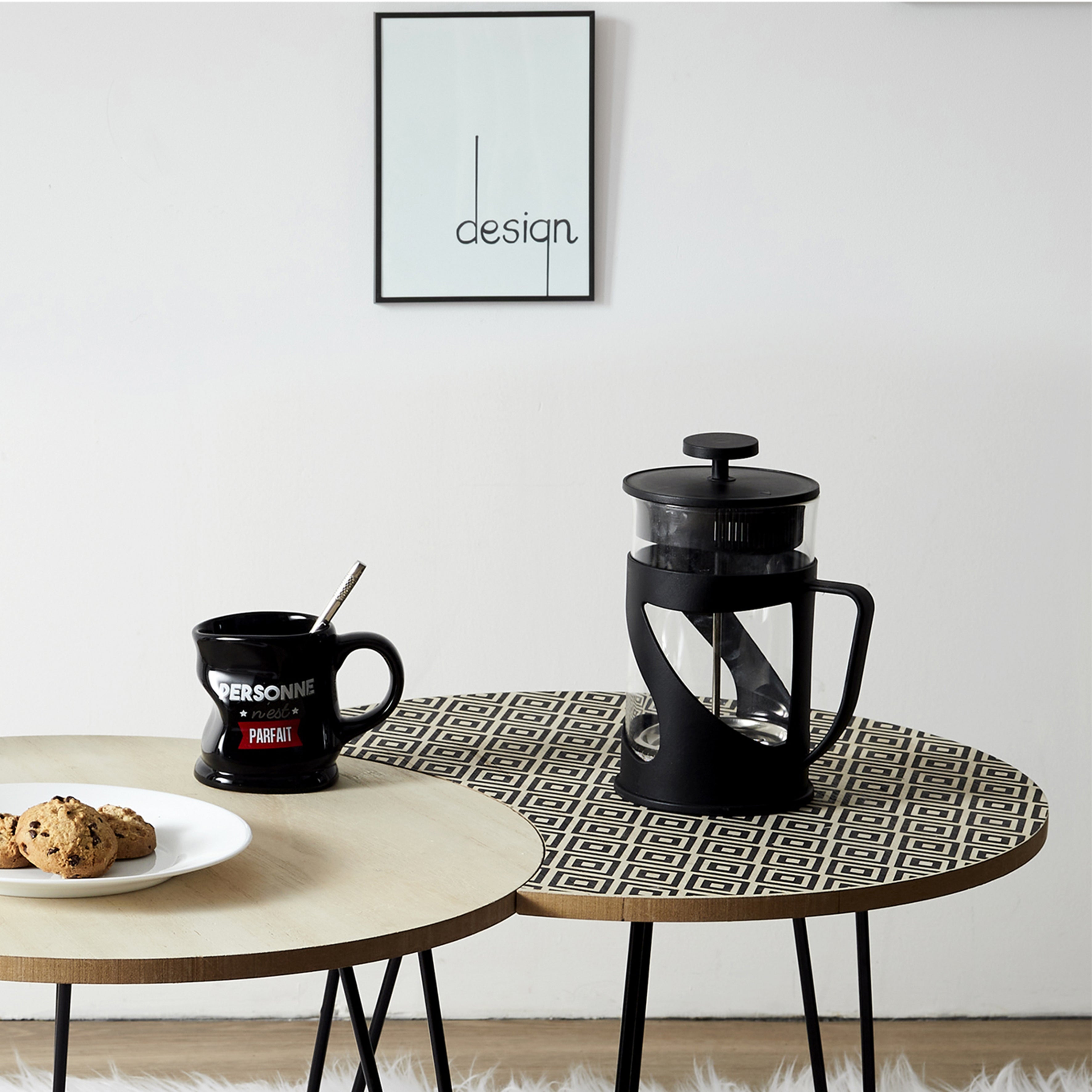 CAFETIERE A PISTON NOIR 80CL 7 TASSES