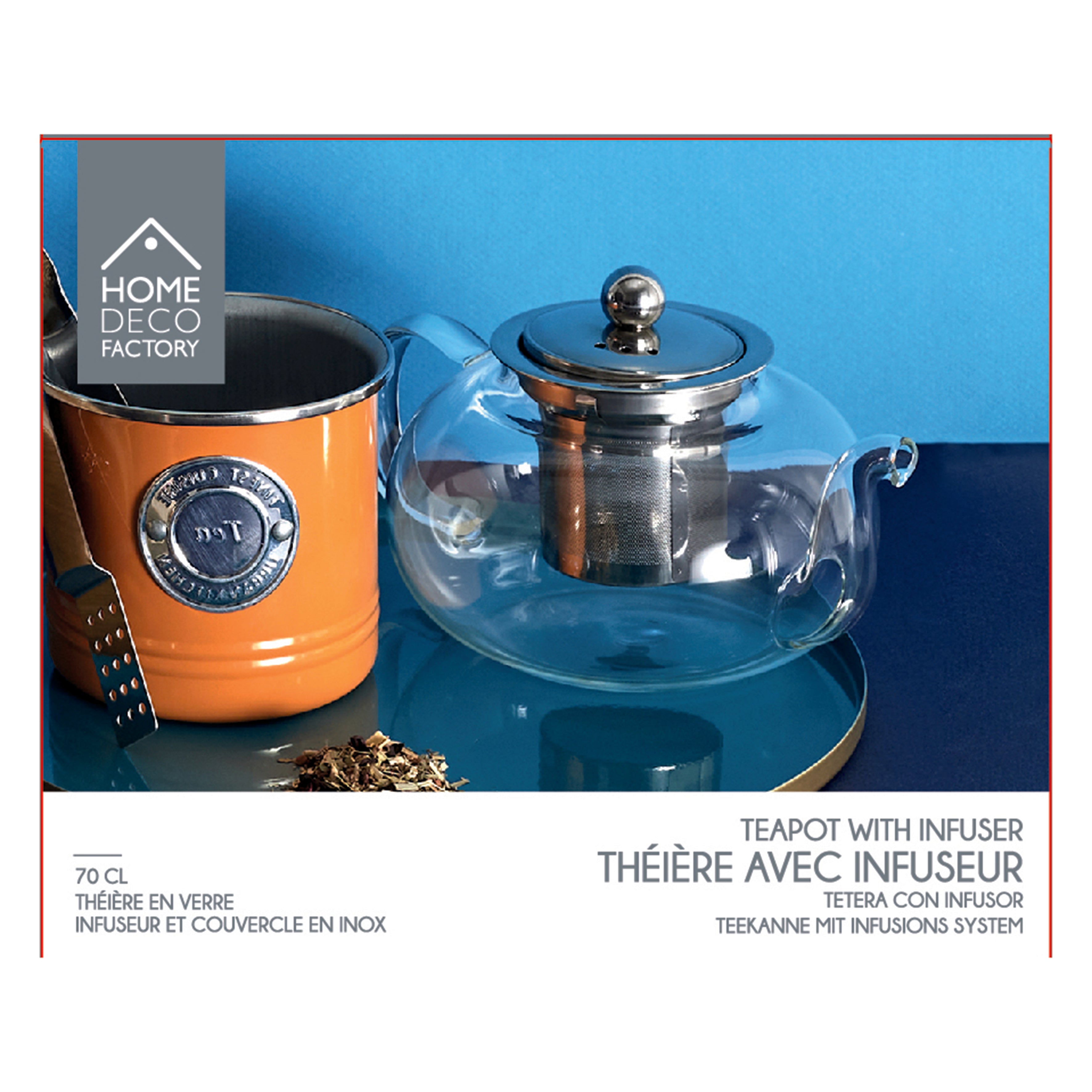 THEIERE VERRE INFUSEUR INOX 700ML