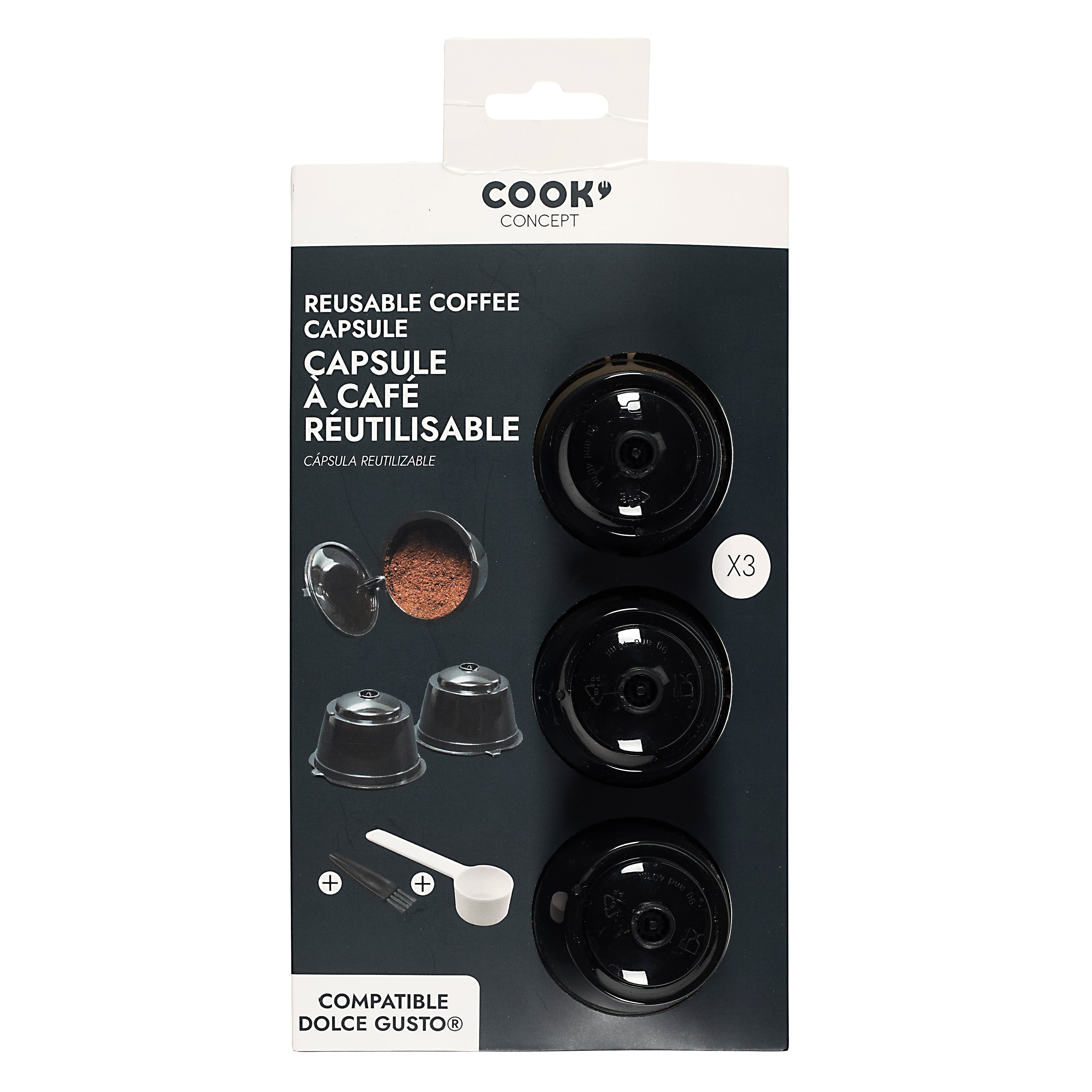 CAPSULE REUTILISABLE COMPATIBLE DOLCE GUSTO X3