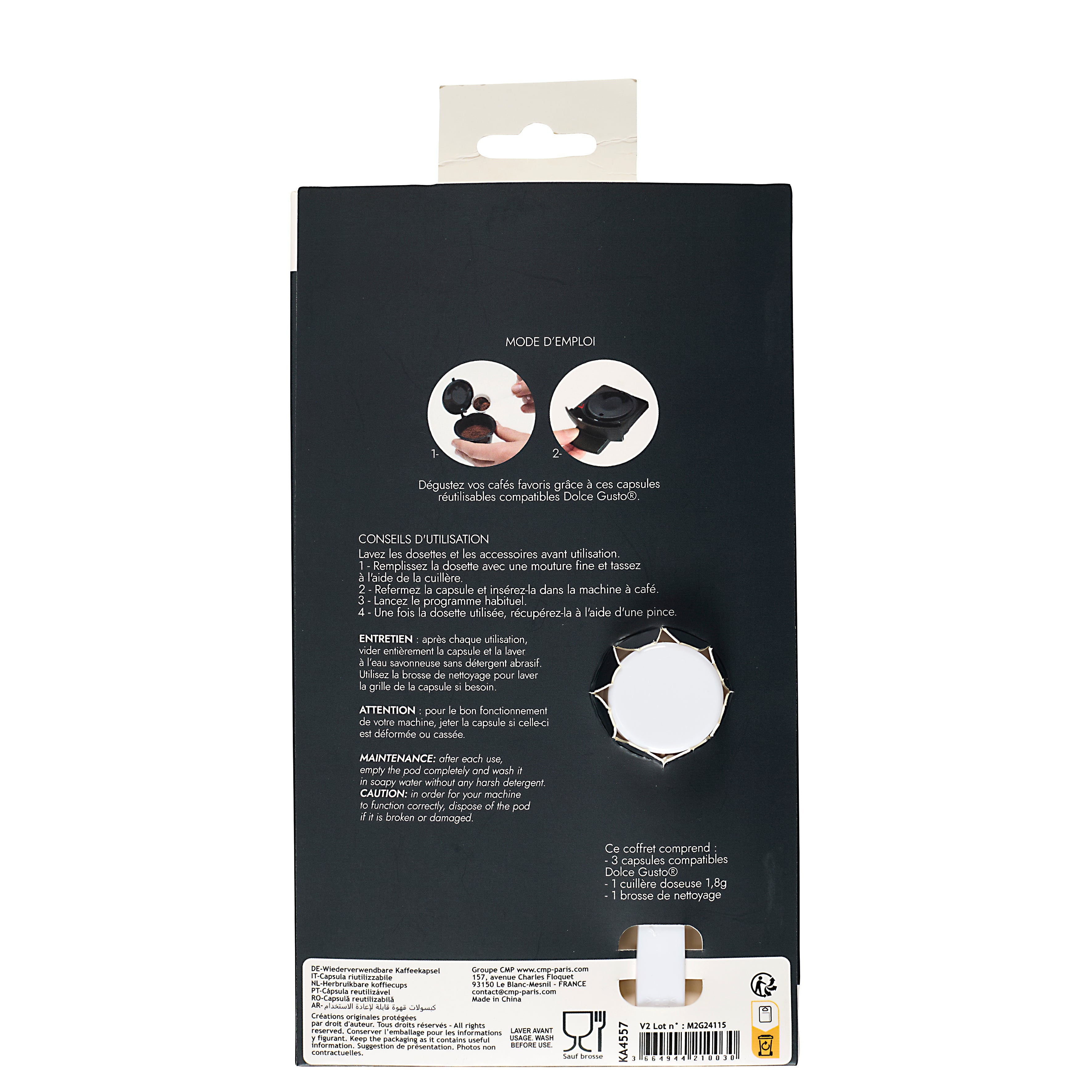 CAPSULE REUTILISABLE COMPATIBLE DOLCE GUSTO X3