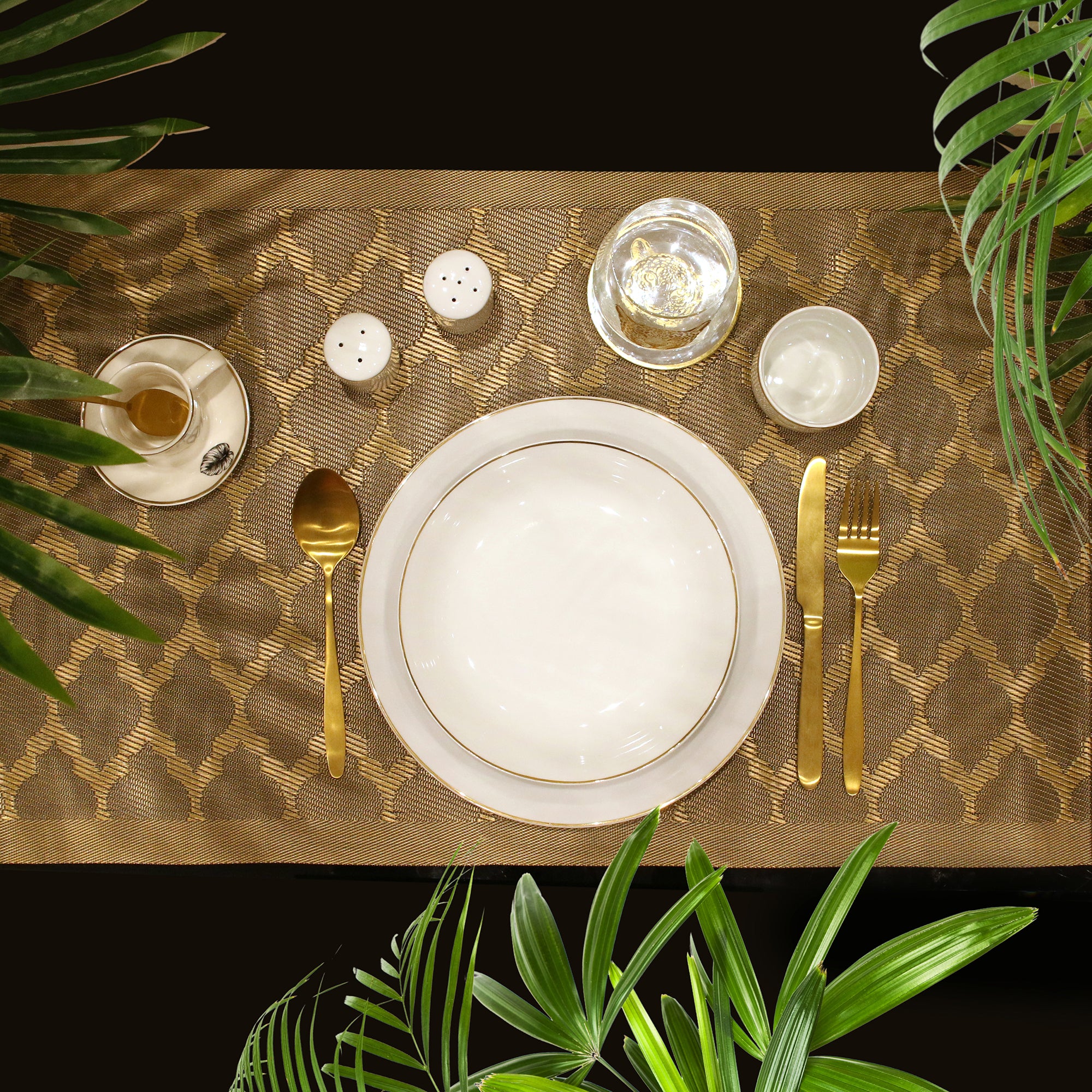 ASSIETTE LISERE DORE 20CM - LOT DE 4