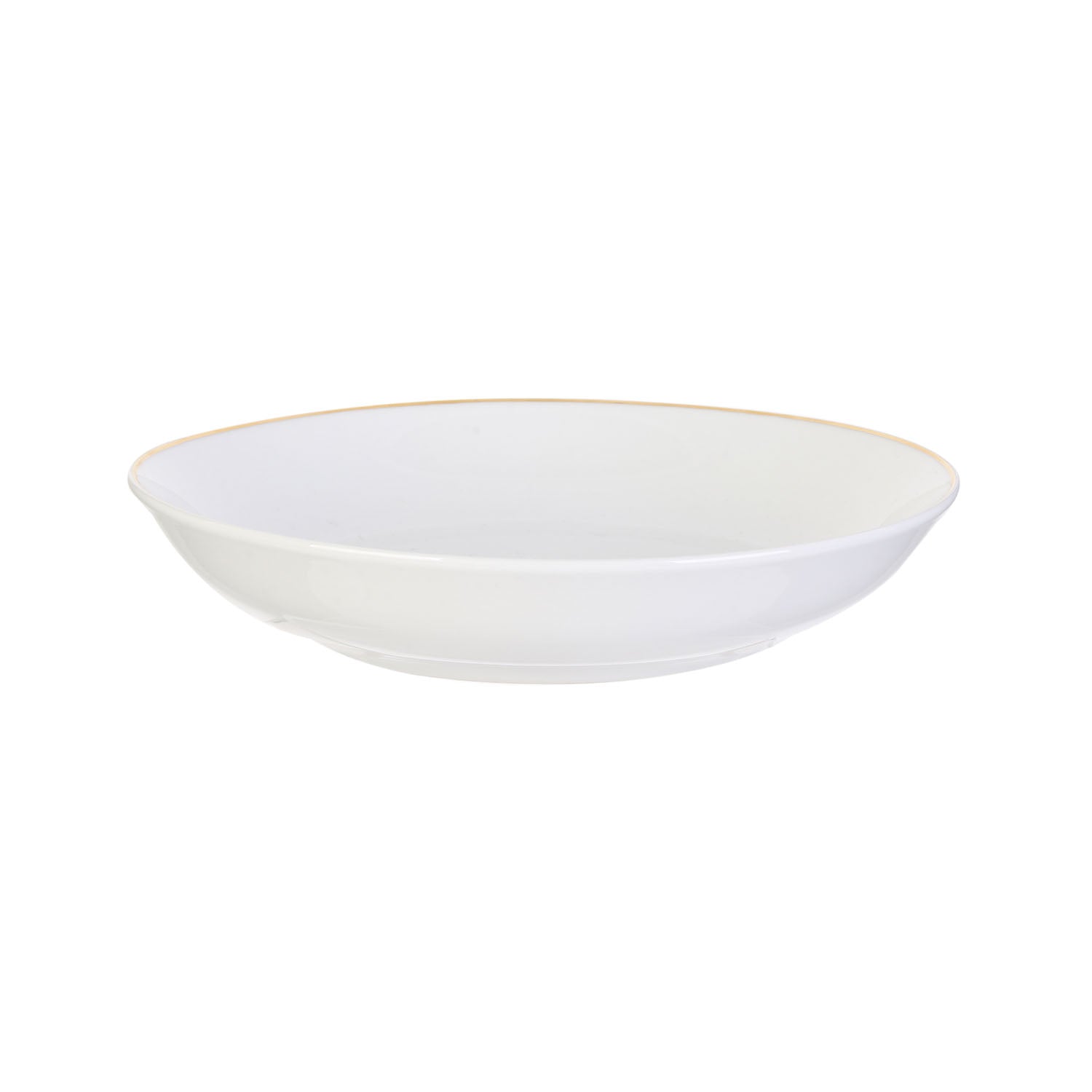 ASSIETTE CREUSE LISERE DORE 21CM - LOT DE 4