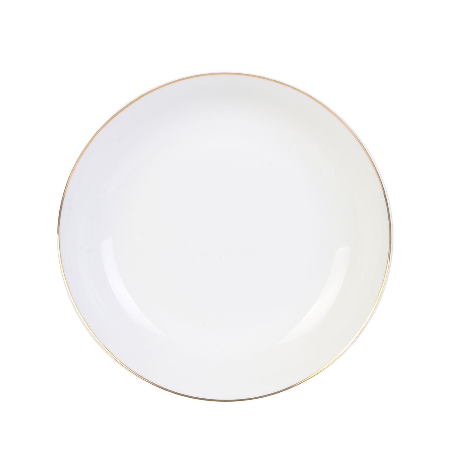 ASSIETTE CREUSE LISERE DORE 21CM - LOT DE 4