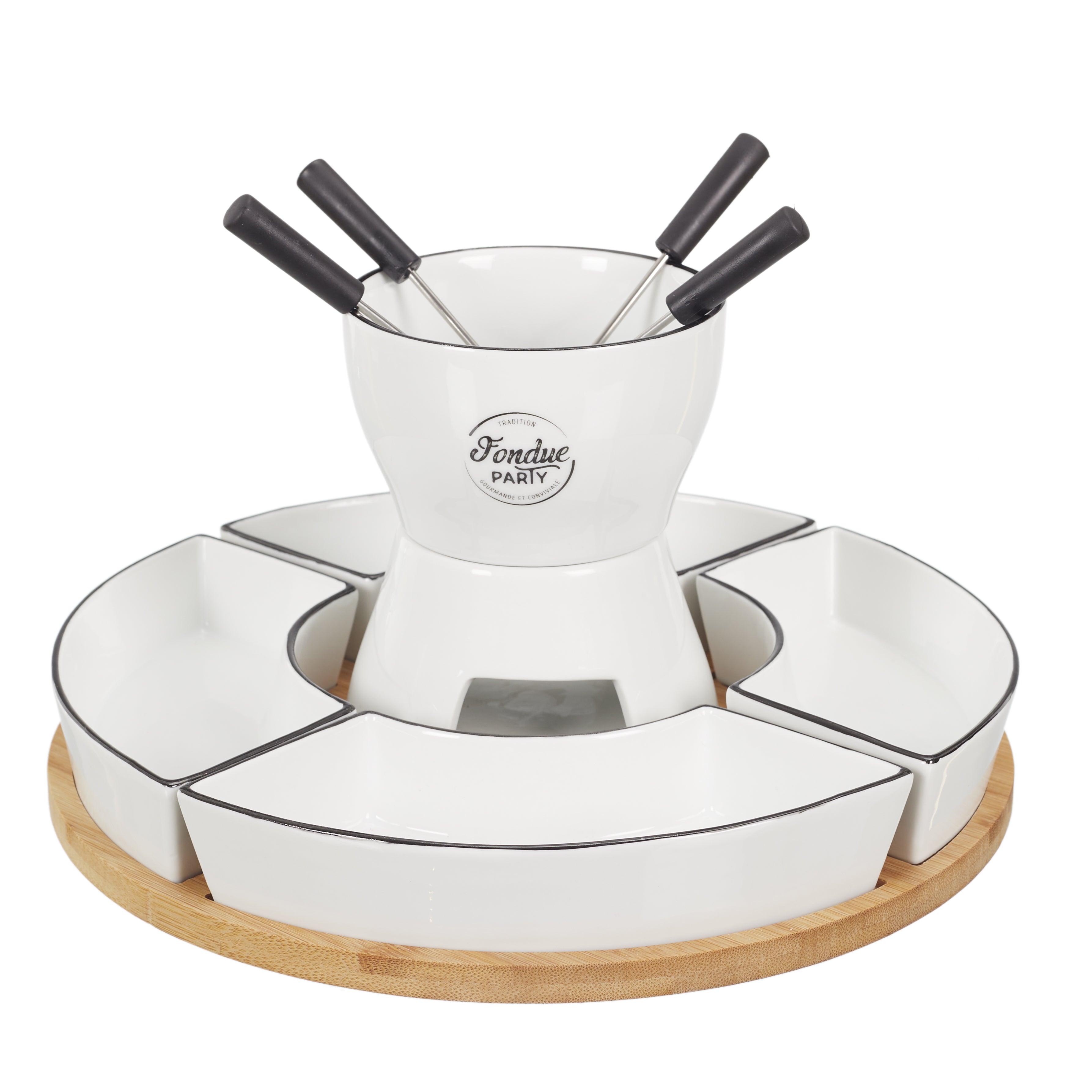 FONDUE COFFRET SUPPORT BAMBOU COUPELLE X4 ET P4