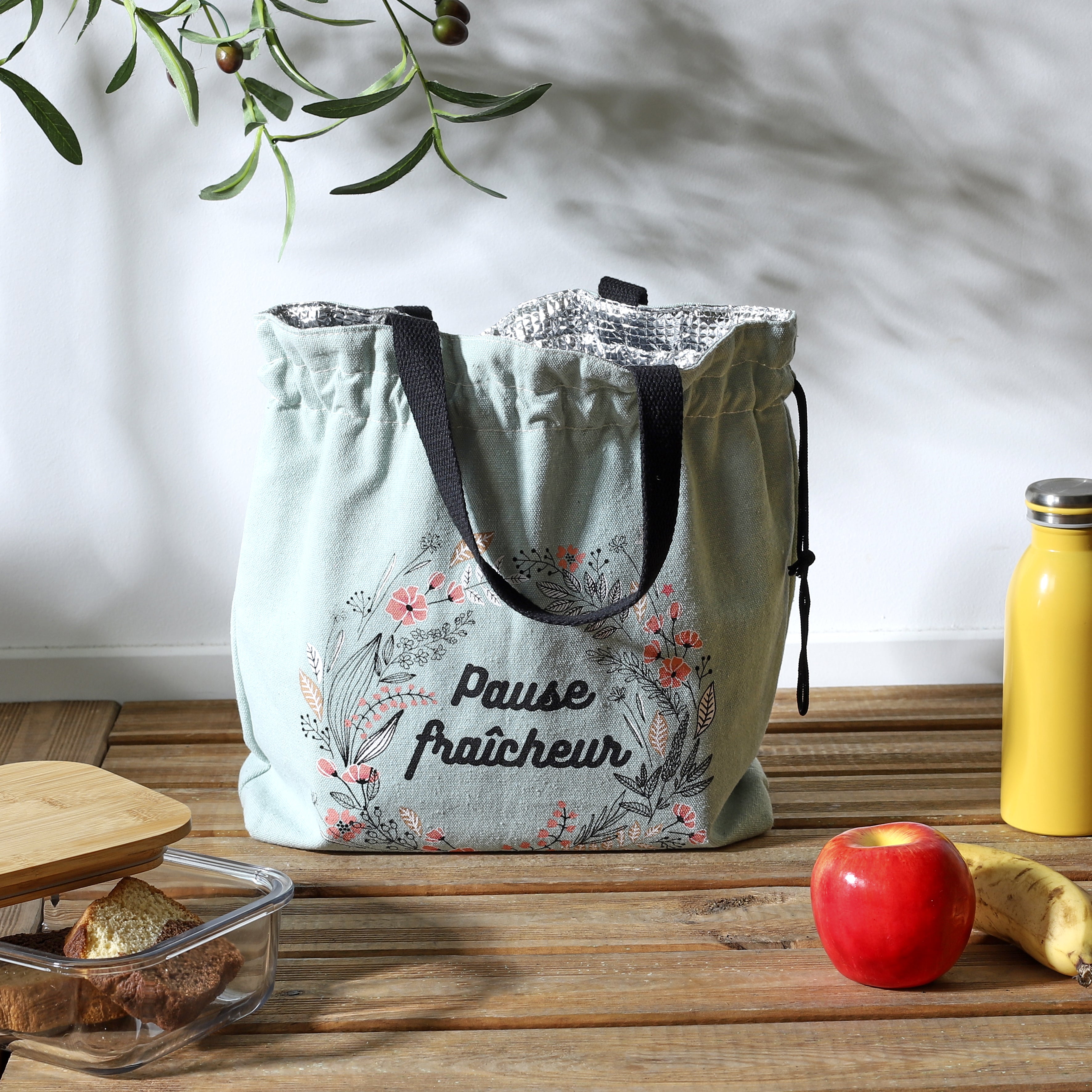 LUNCH BAG SAC FRAICHEUR EN TISSU 29X30CM 8L