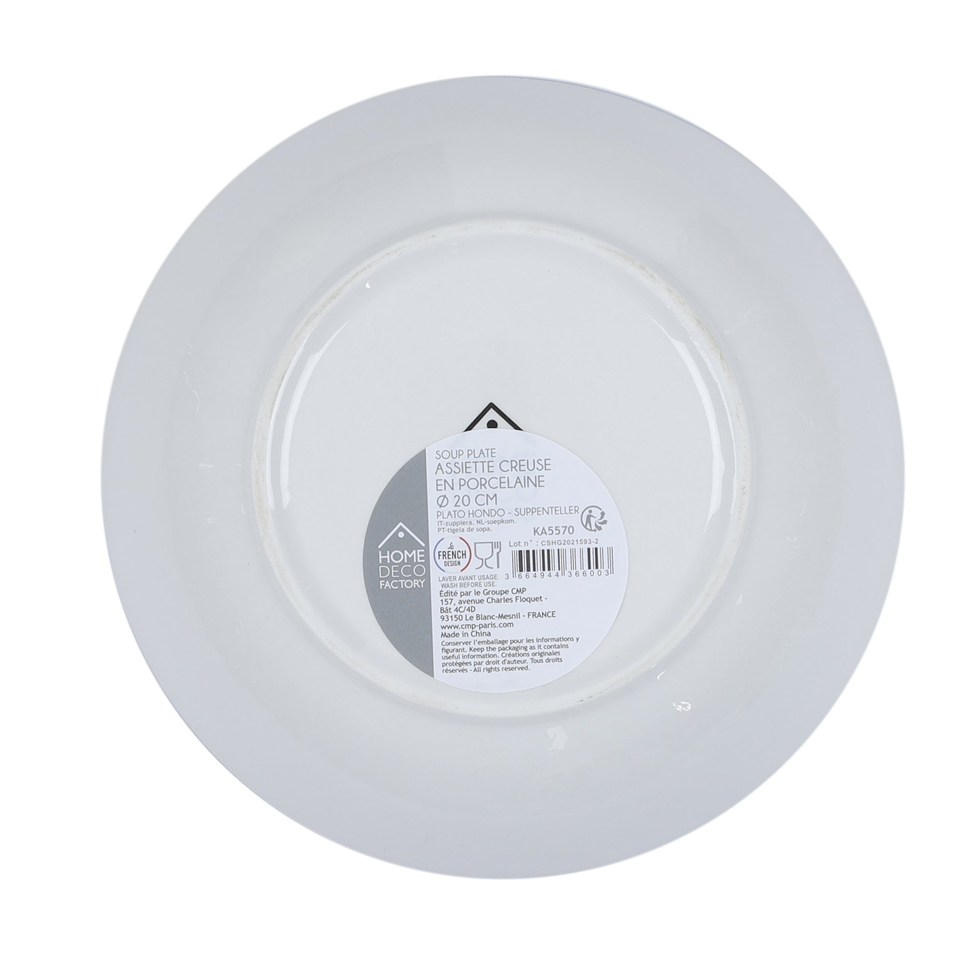 ASSIETTE MANDALA CREUSE BLEU D20CM - LOT DE 6