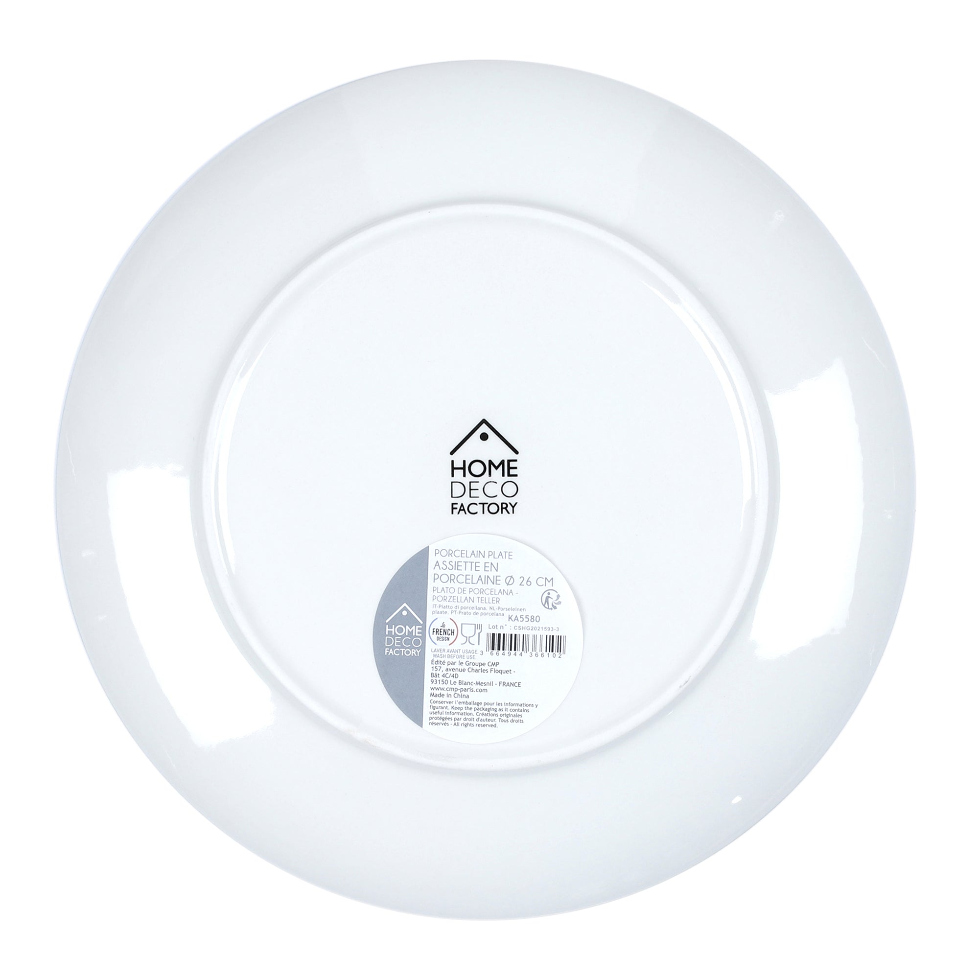 ASSIETTE MANDALA VERT D26CM - LOT DE 6