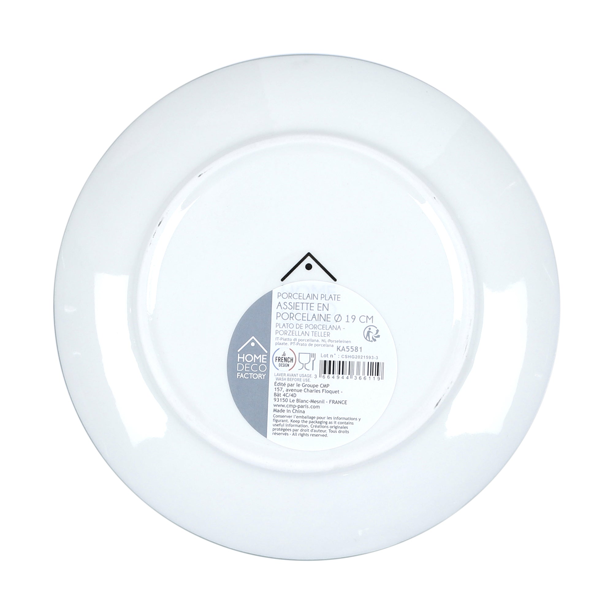 ASSIETTE MANDALA VERT D19CM - LOT DE 6