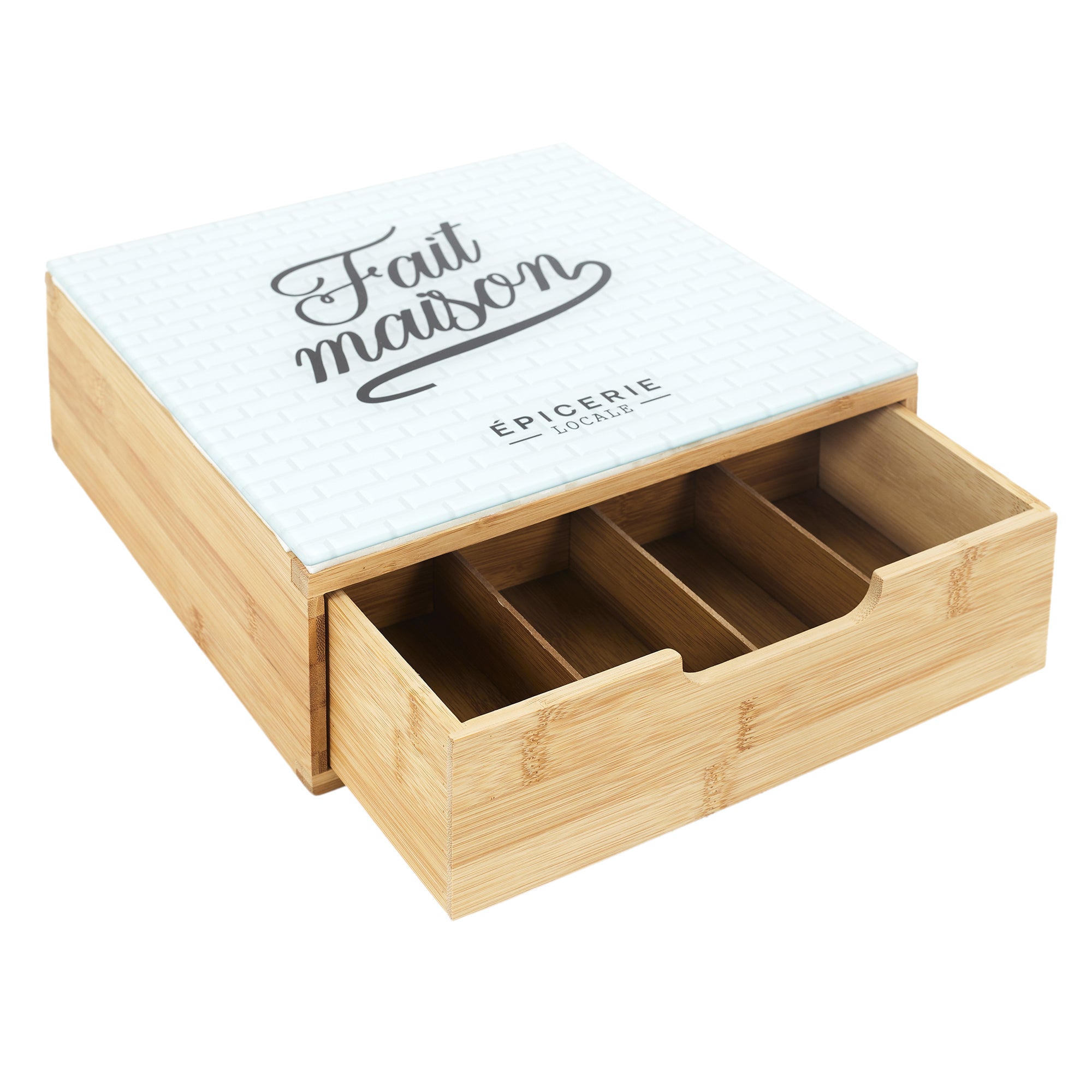 PORTE CAPSULE TIROIR BOIS ET VERRE BROOKLYN