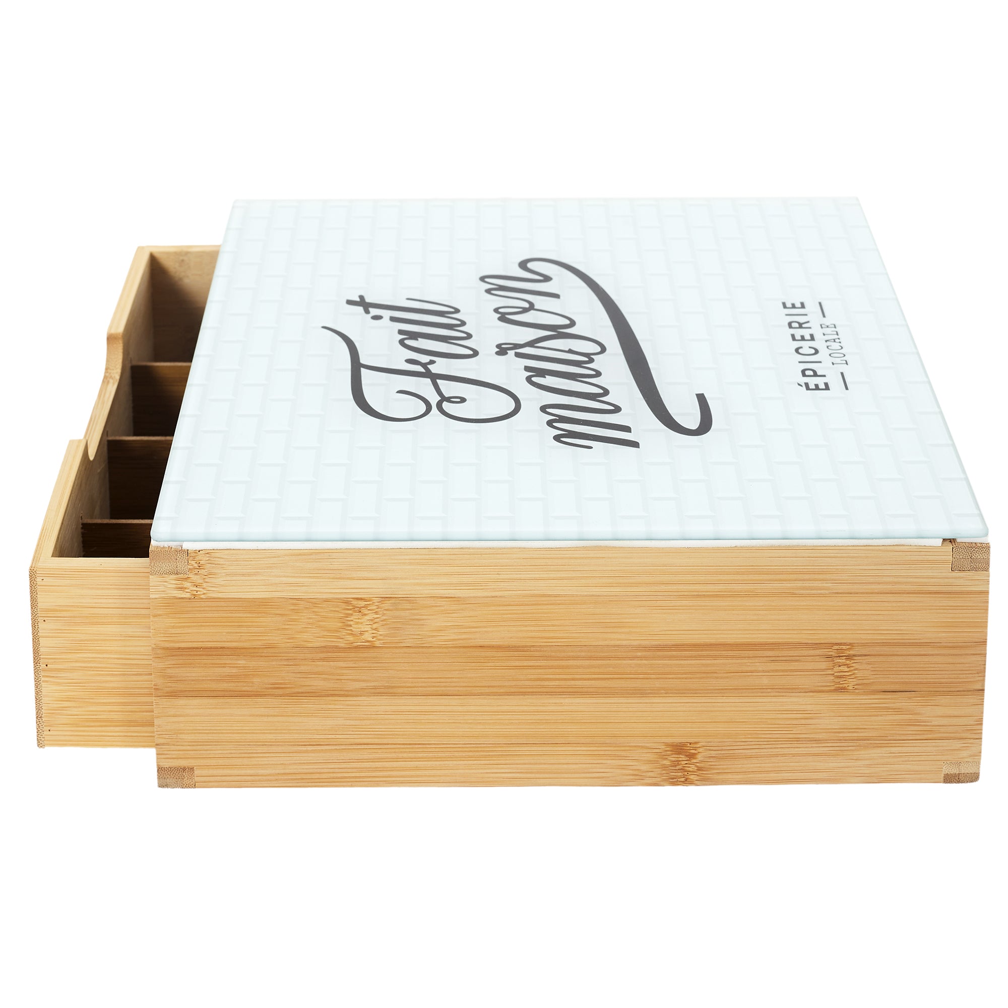 PORTE CAPSULE TIROIR BOIS ET VERRE BROOKLYN