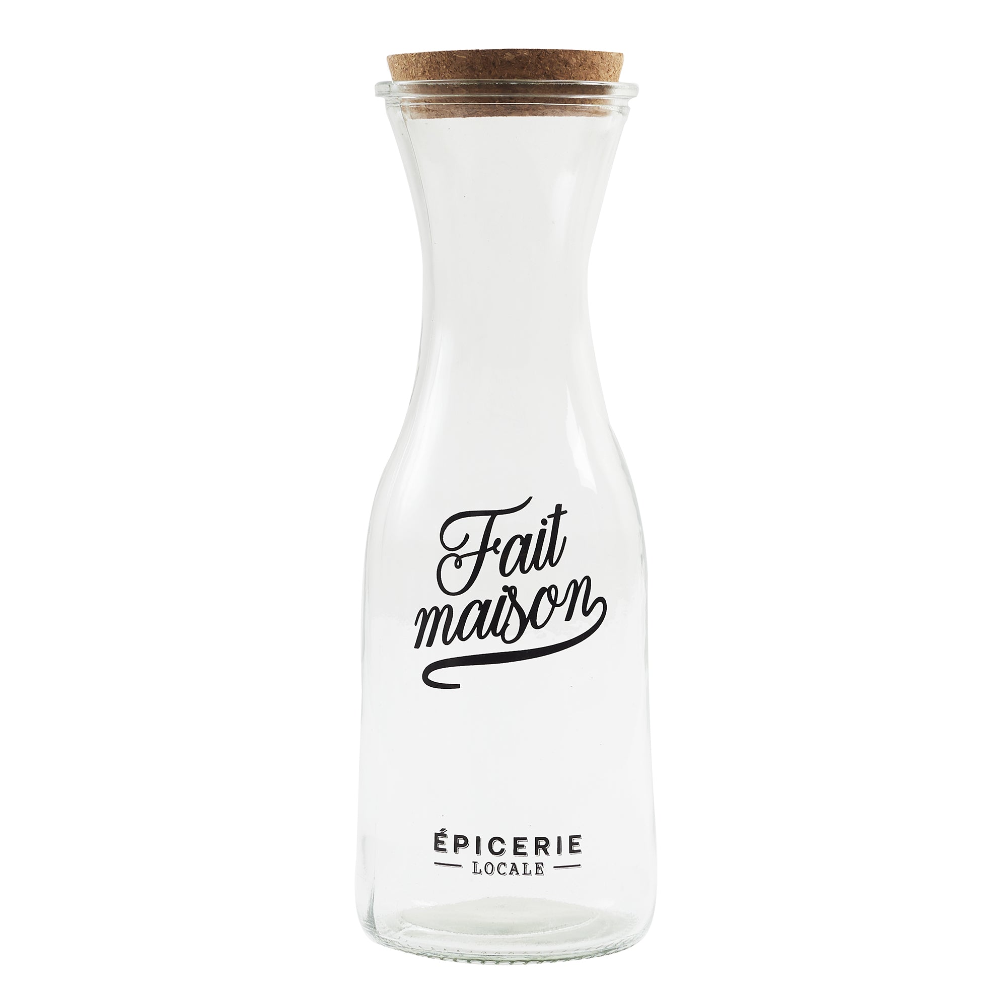 CARAFE VERRE COUVERCLE LIEGE BISTROT 1L