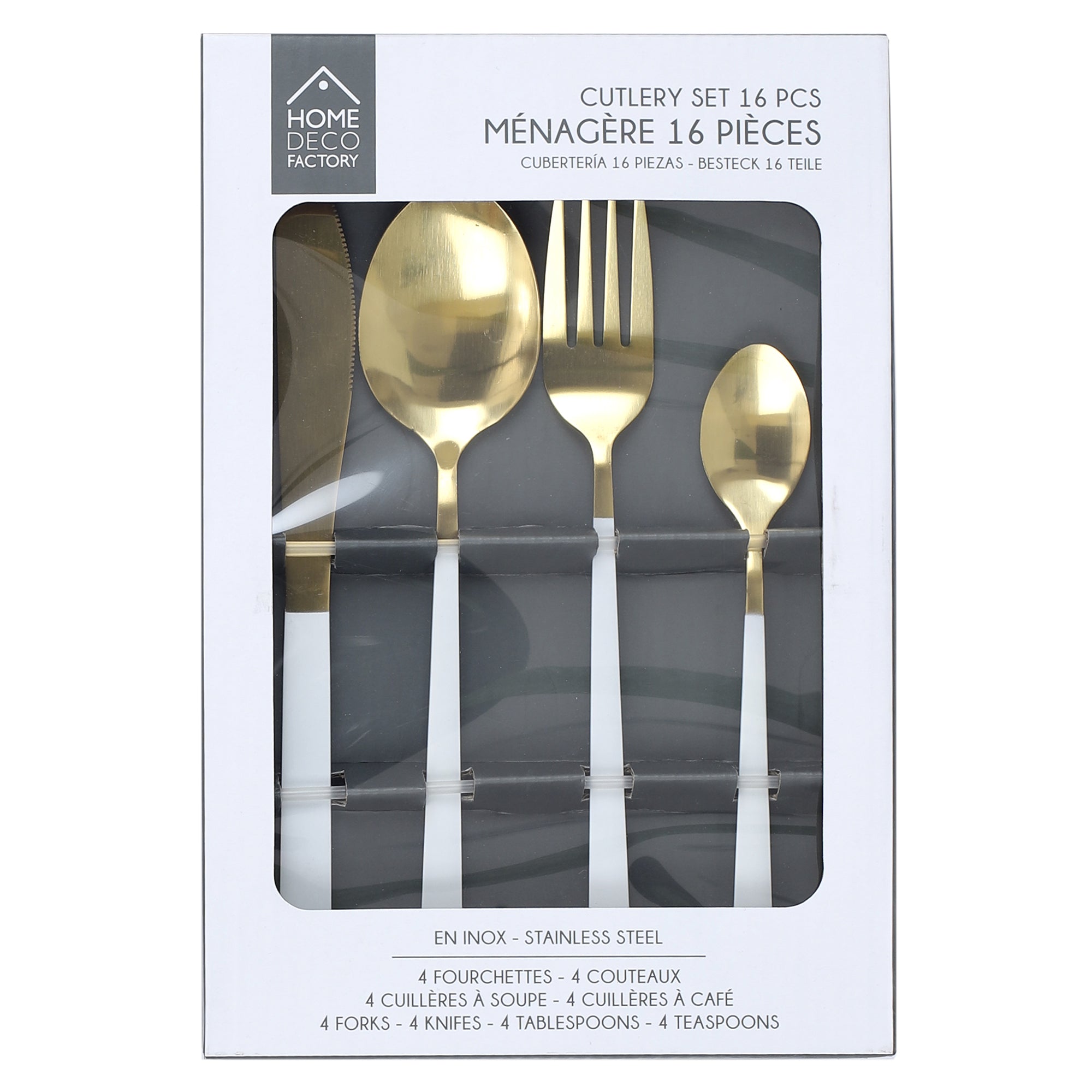 MENAGERE DORE ET BLANC X16 MANDY