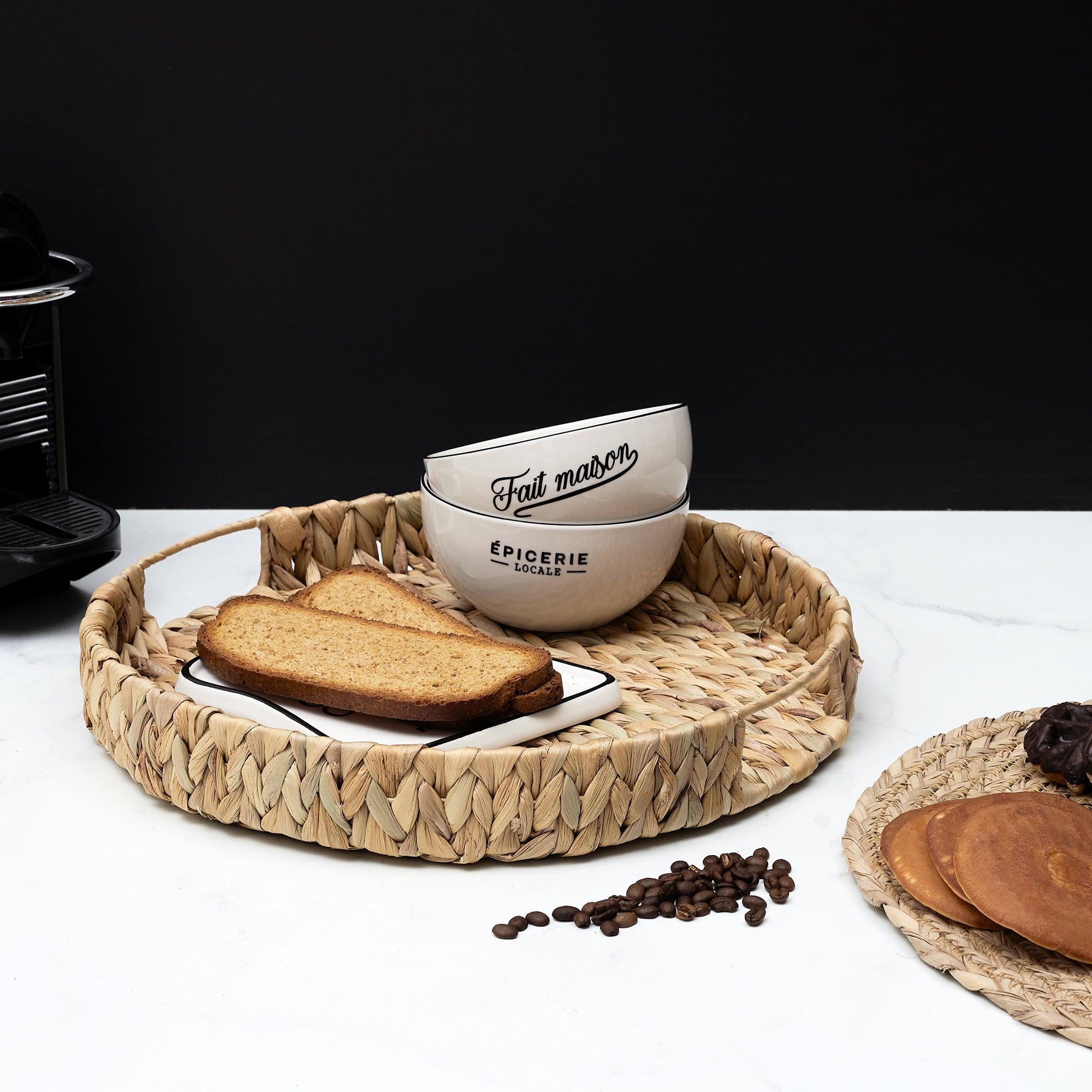 PLATEAU TRESSAGE NATUREL D40CM