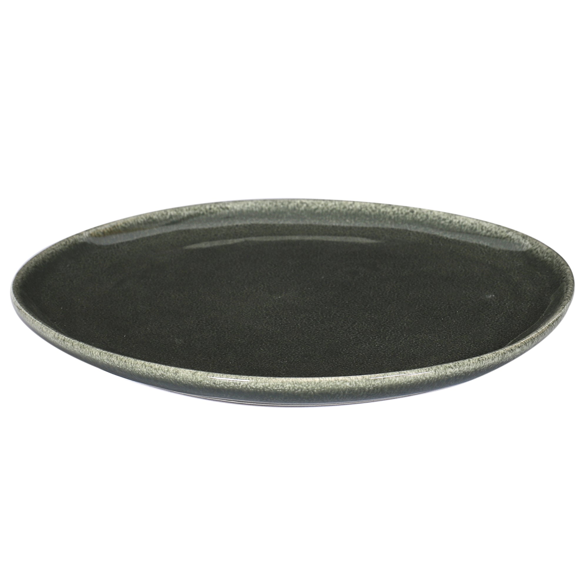 ASSIETTE D27CM AU GRES DU TEMPS VERT - LOT DE 6