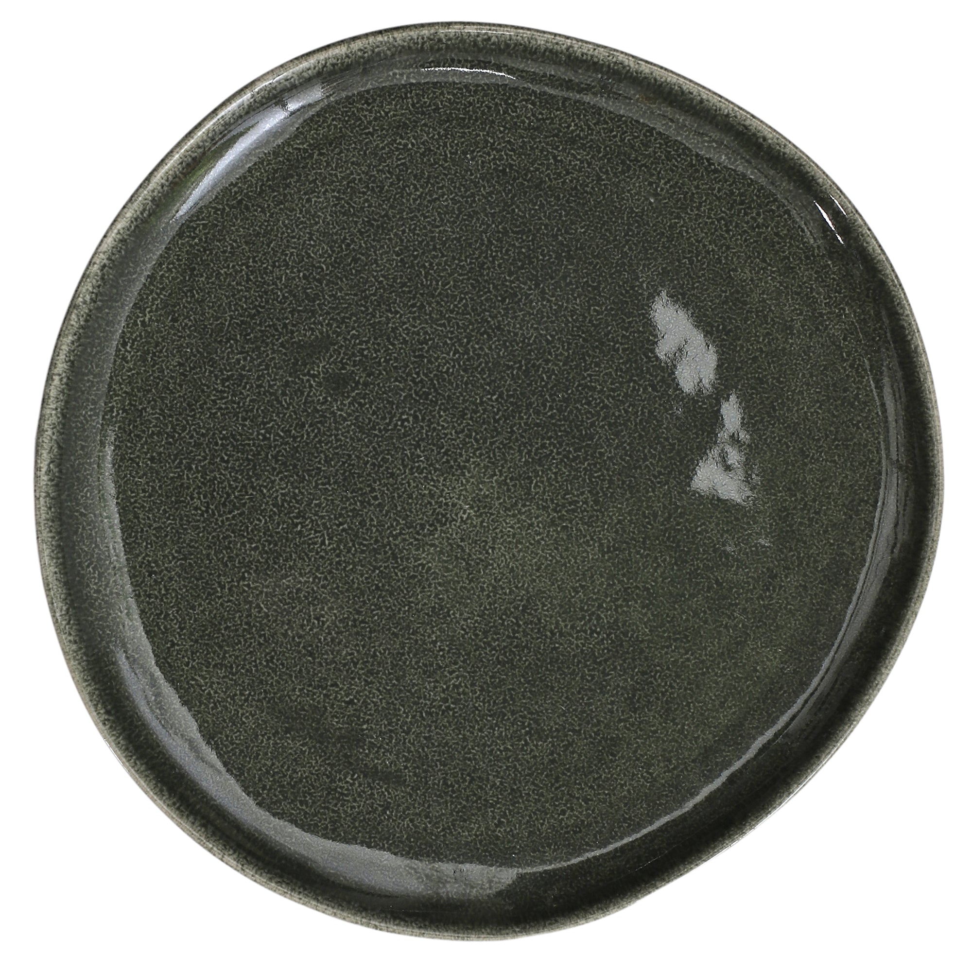 ASSIETTE D27CM AU GRES DU TEMPS VERT - LOT DE 6