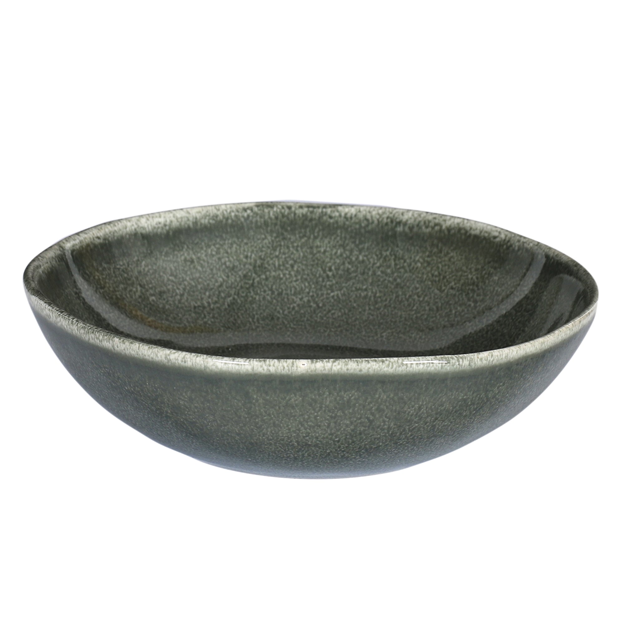 ASSIETTE CREUSE AU GRES DU TEMPS D19CM VERT - LOT DE 6