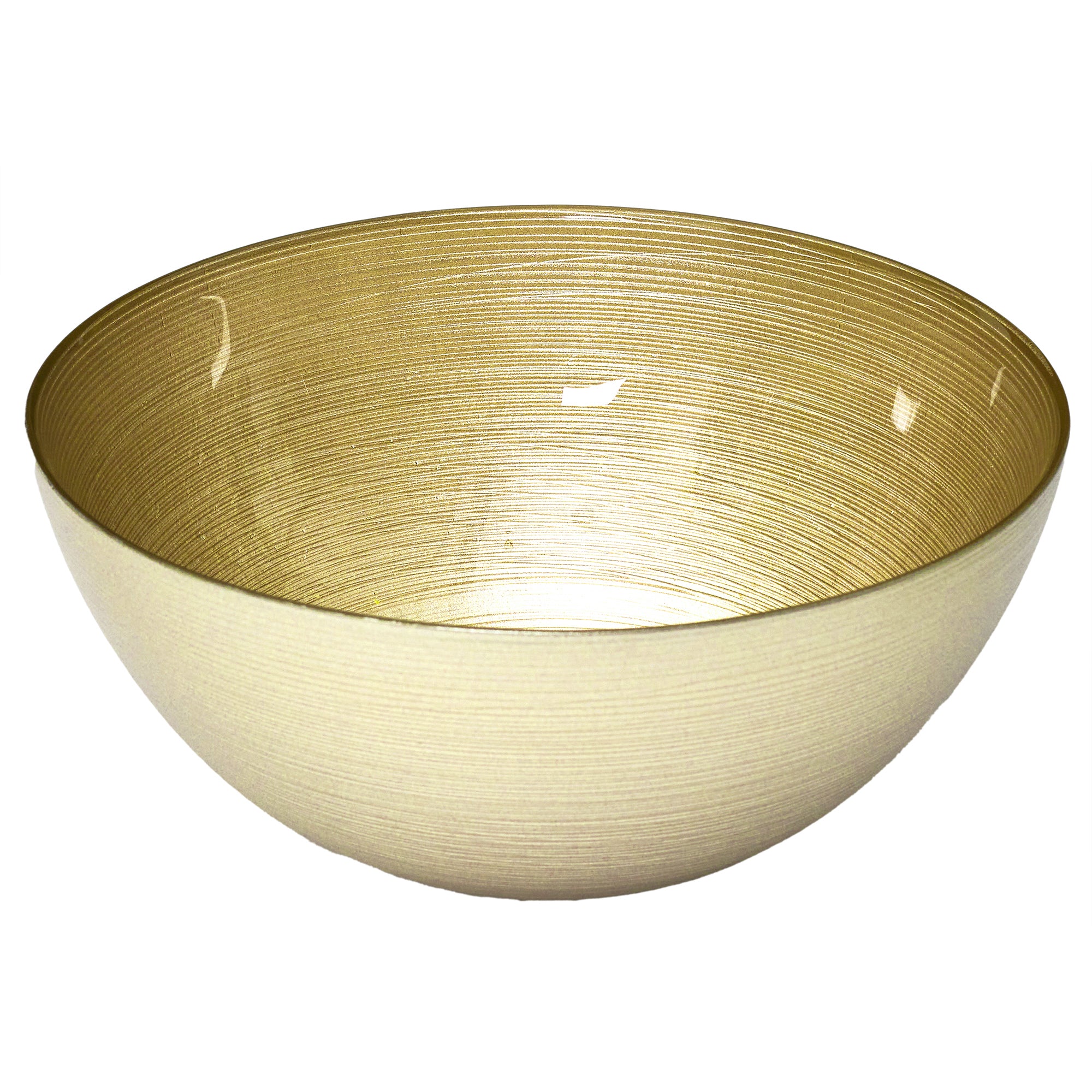 SALADIER EN VERRE DORE D28CM