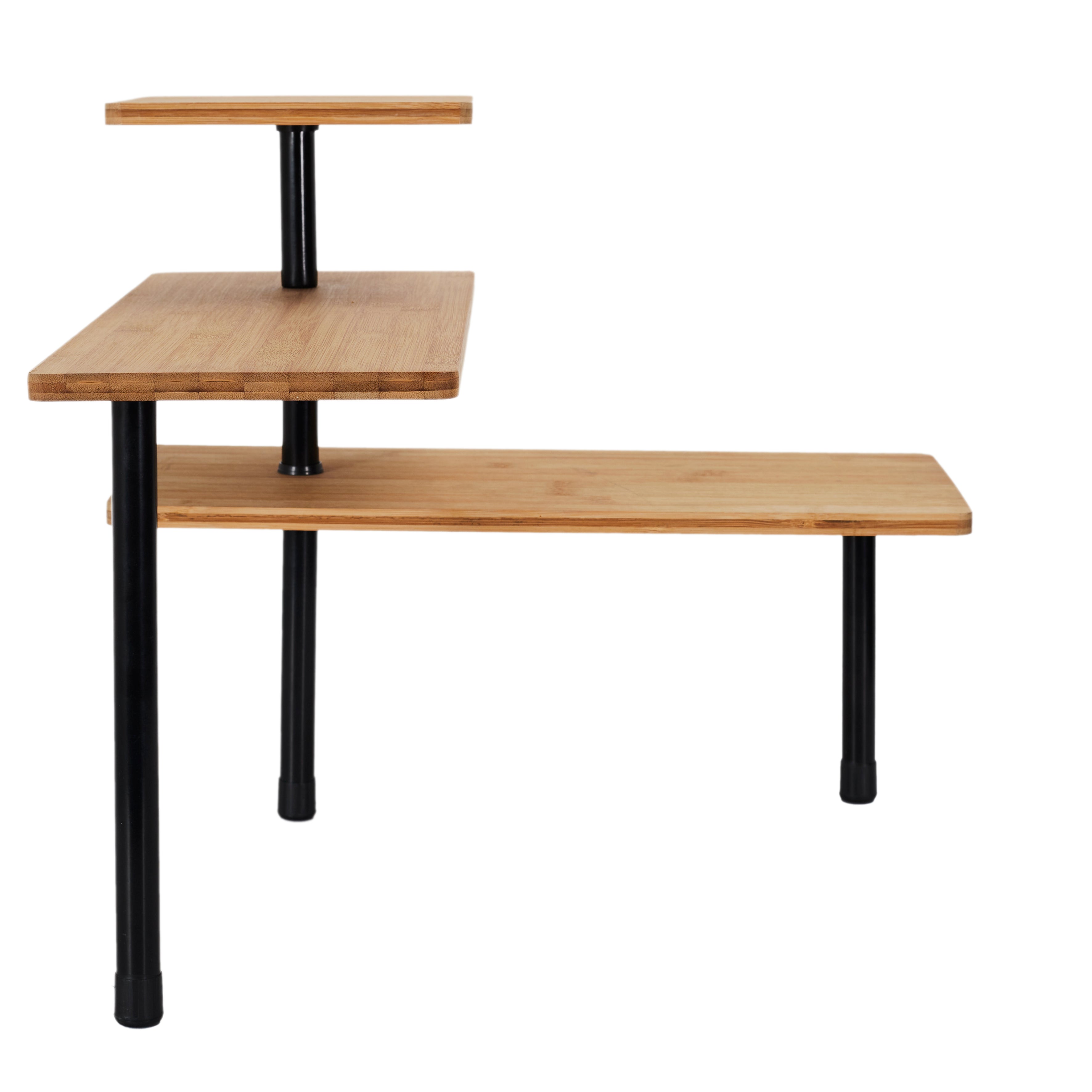 ETAGERE D ANGLE MODULABLE 3 NIVEAUX EN BAMBOU