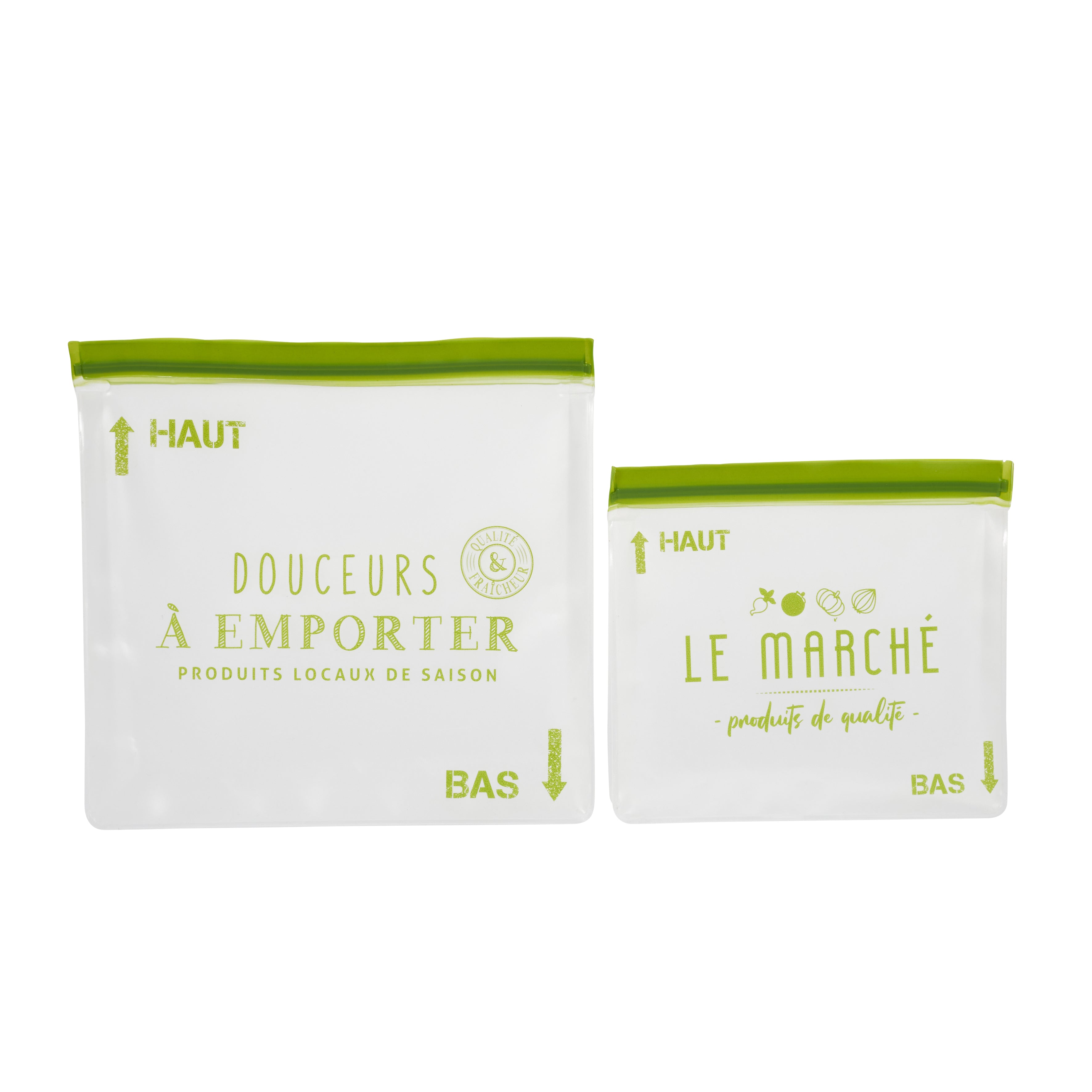 SAC DE CONSERVATION REUTILISABLE IMPRIME X2