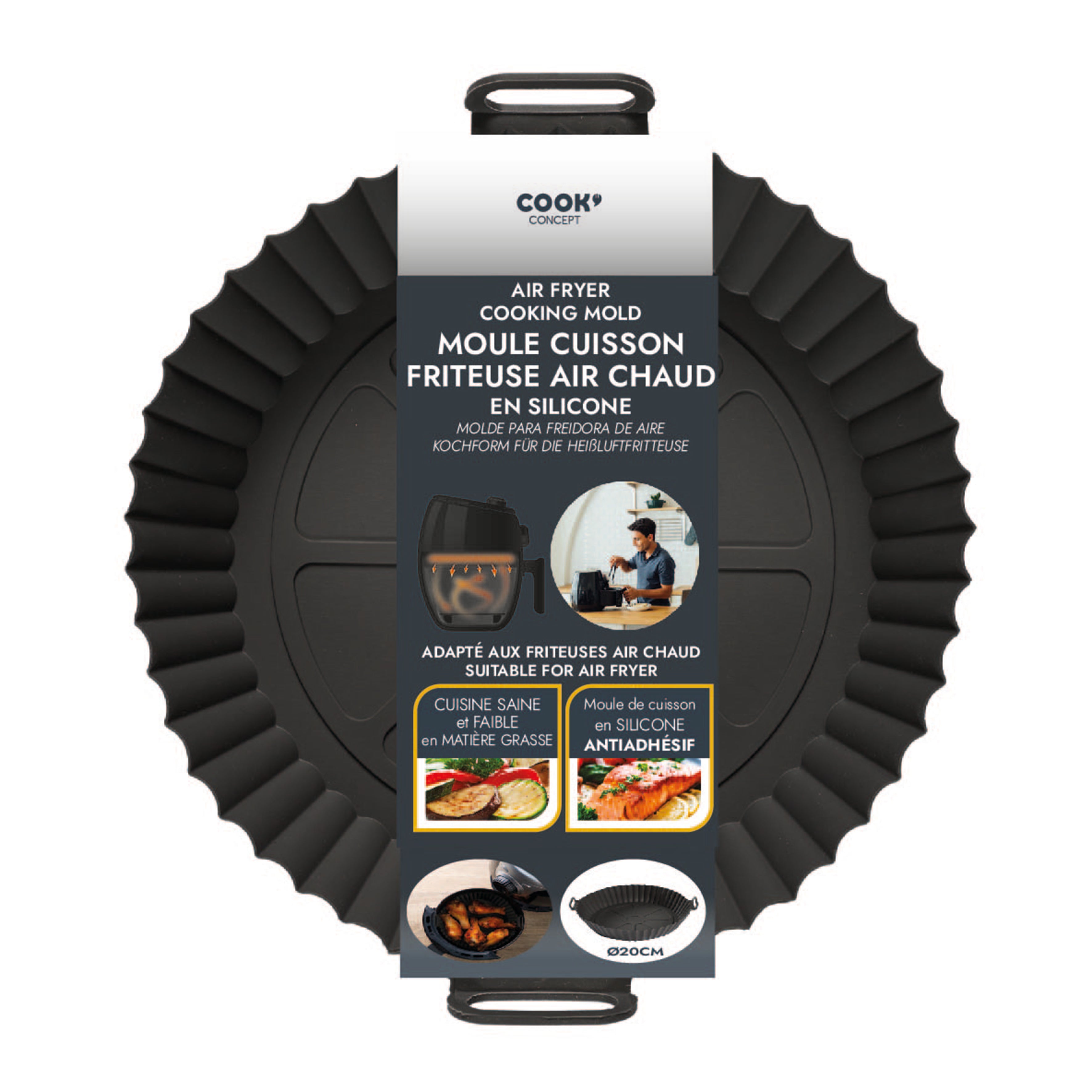 MOULE DE CUISSON ROND FRITEUSE A AIR 20CM