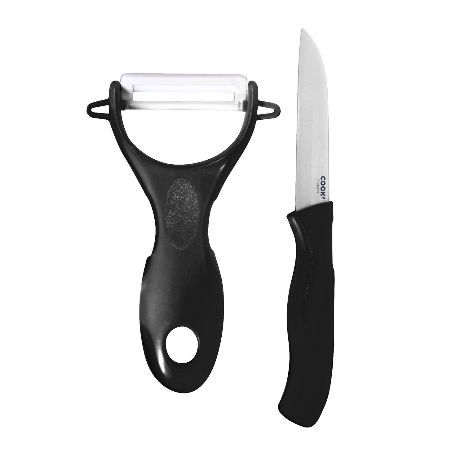 COUTEAU CERAMIQUE 7.5CM AVEC EPLUCHEUR
