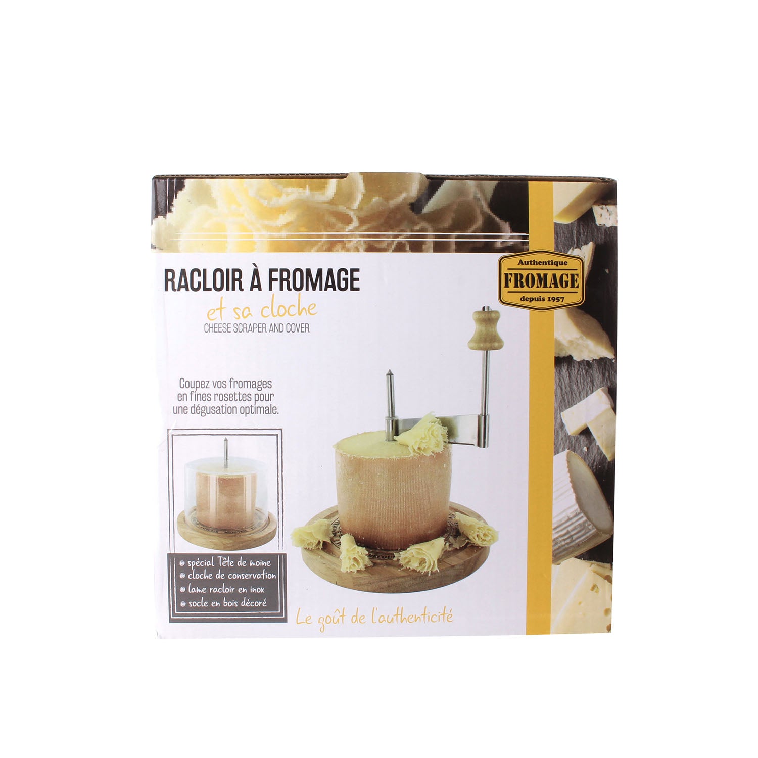 RACLOIR A FROMAGE AVEC CLOCHE 18CM