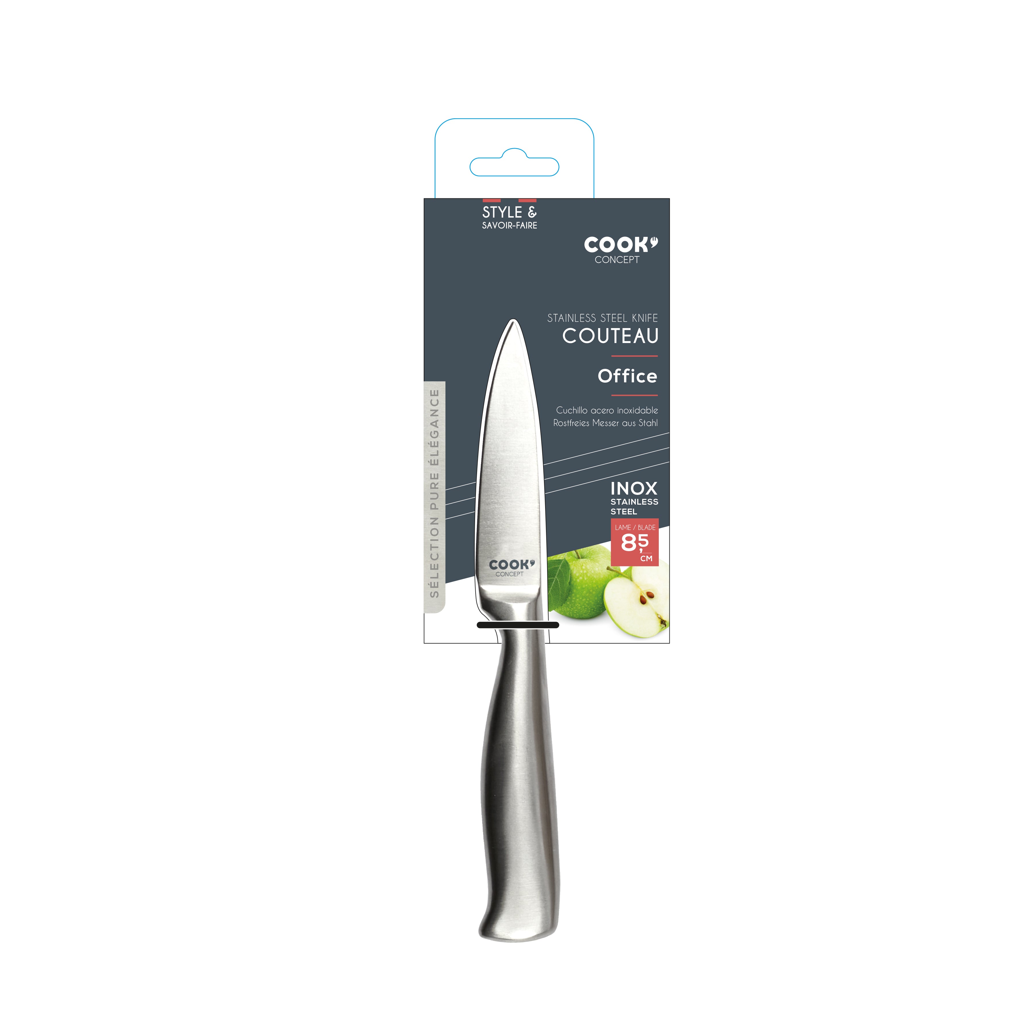 COUTEAU LAME 8.5CM EN ACIER INOXYDABLE