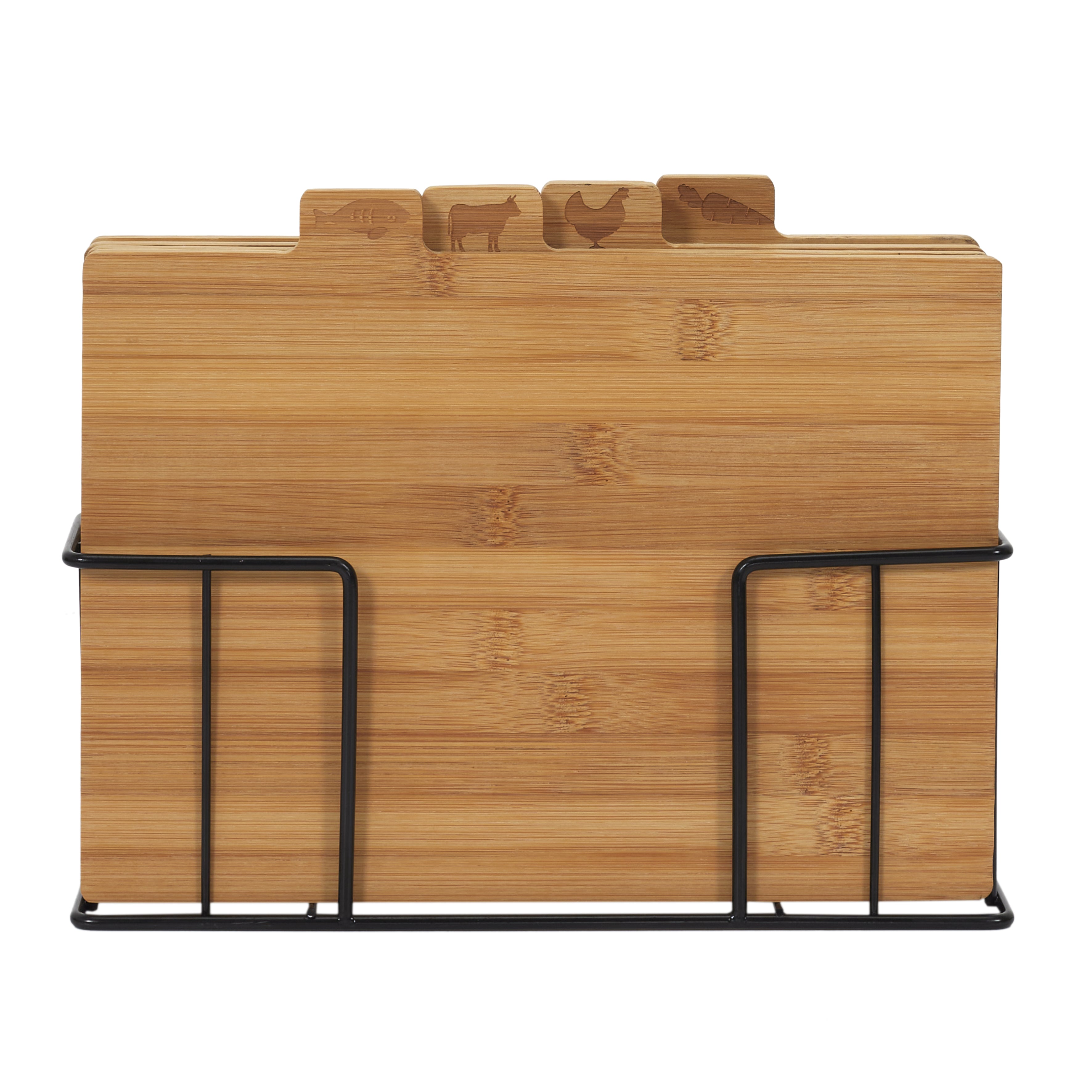 PLANCHE A DECOUPER BAMBOU X4 AVEC SOCLE METAL