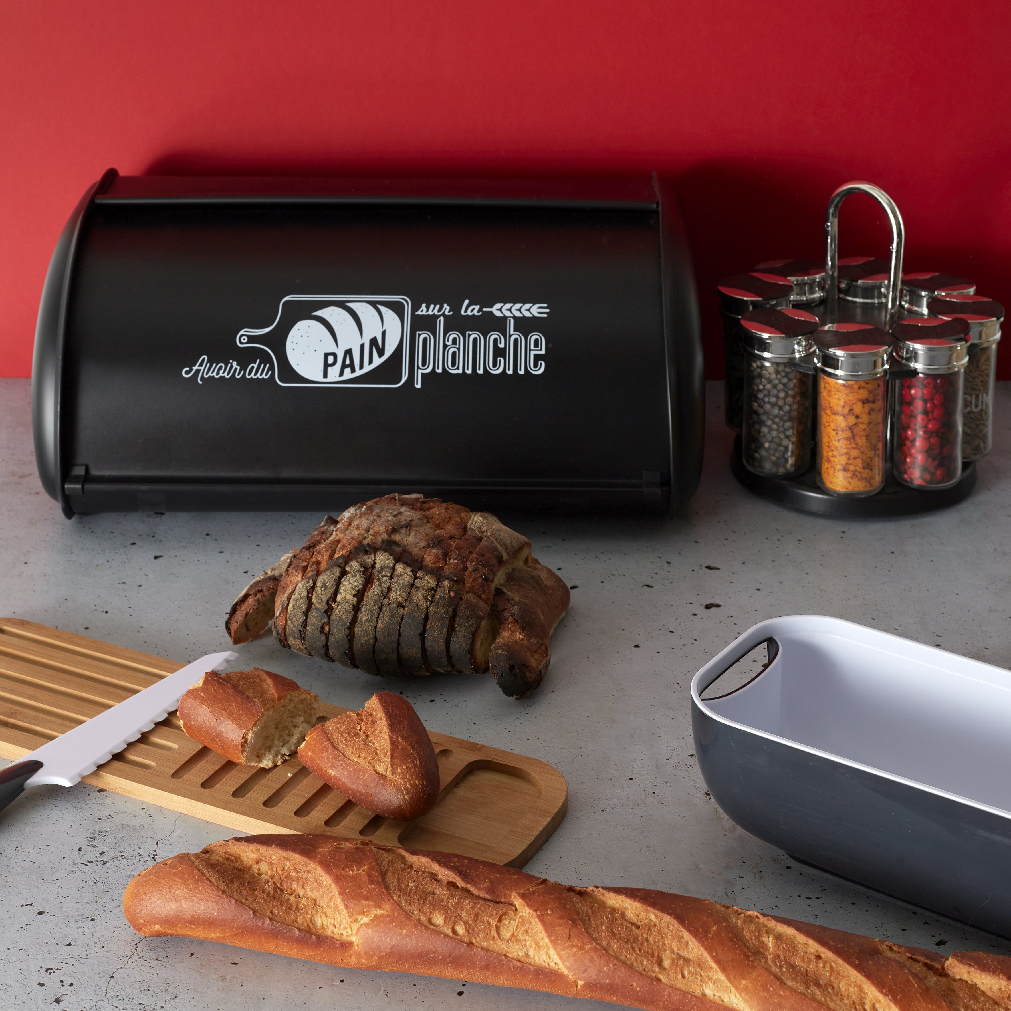CARROUSEL EPICES 8 POTS COUVERCLE PLASTIQUE