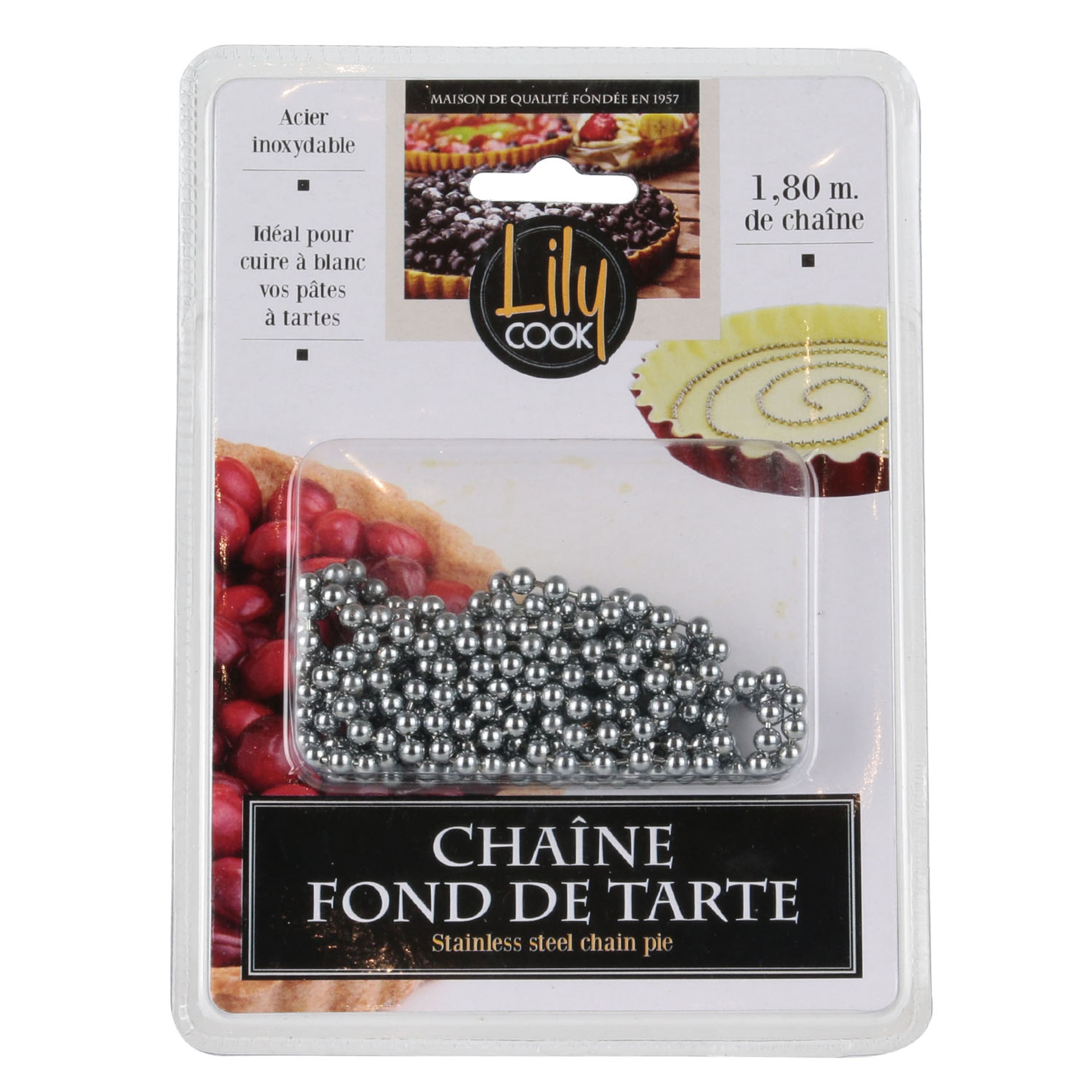 CHAINE DE FOND DE TARTE EN INOX 180CM