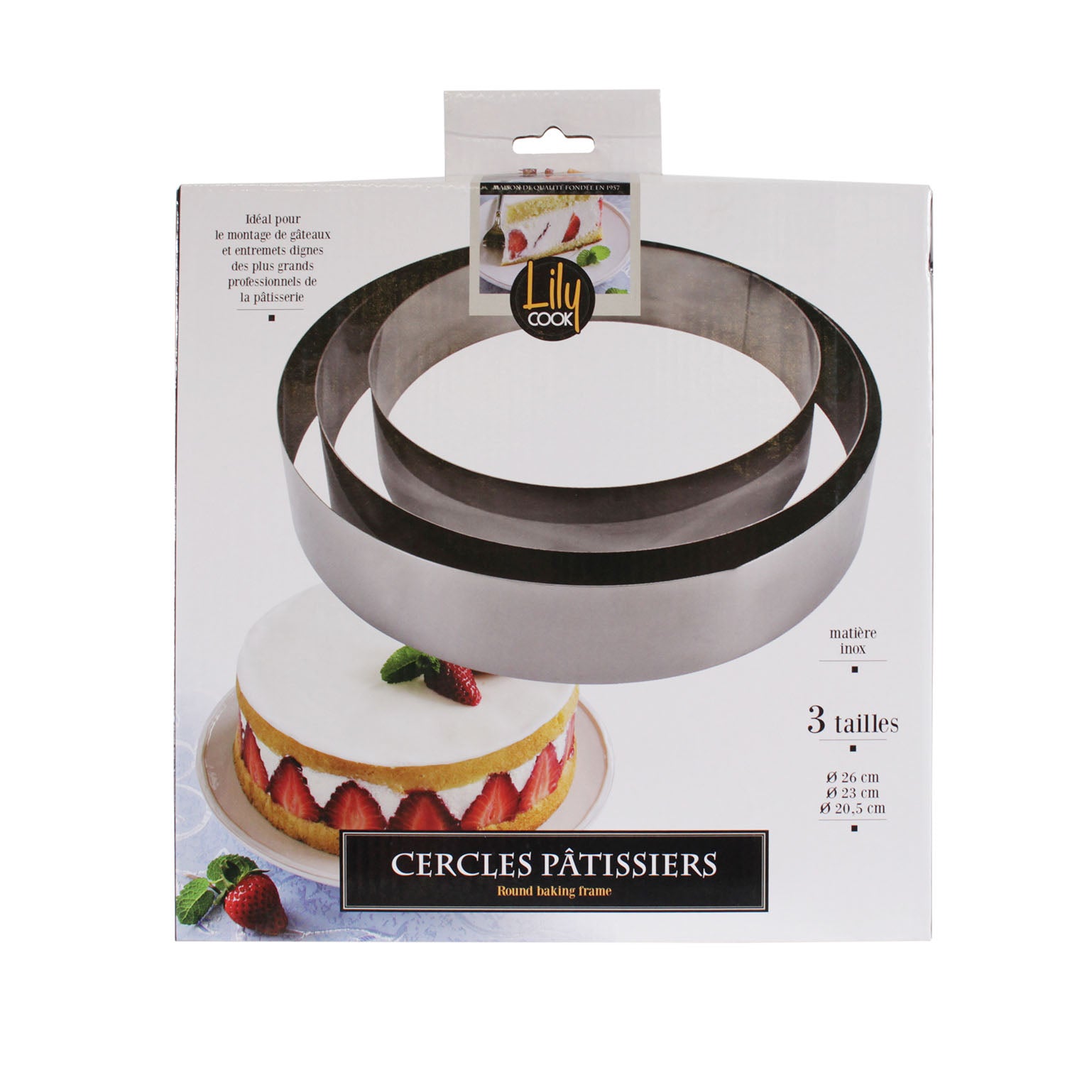 CADRE PATISSIER ROND 3 TAILLES