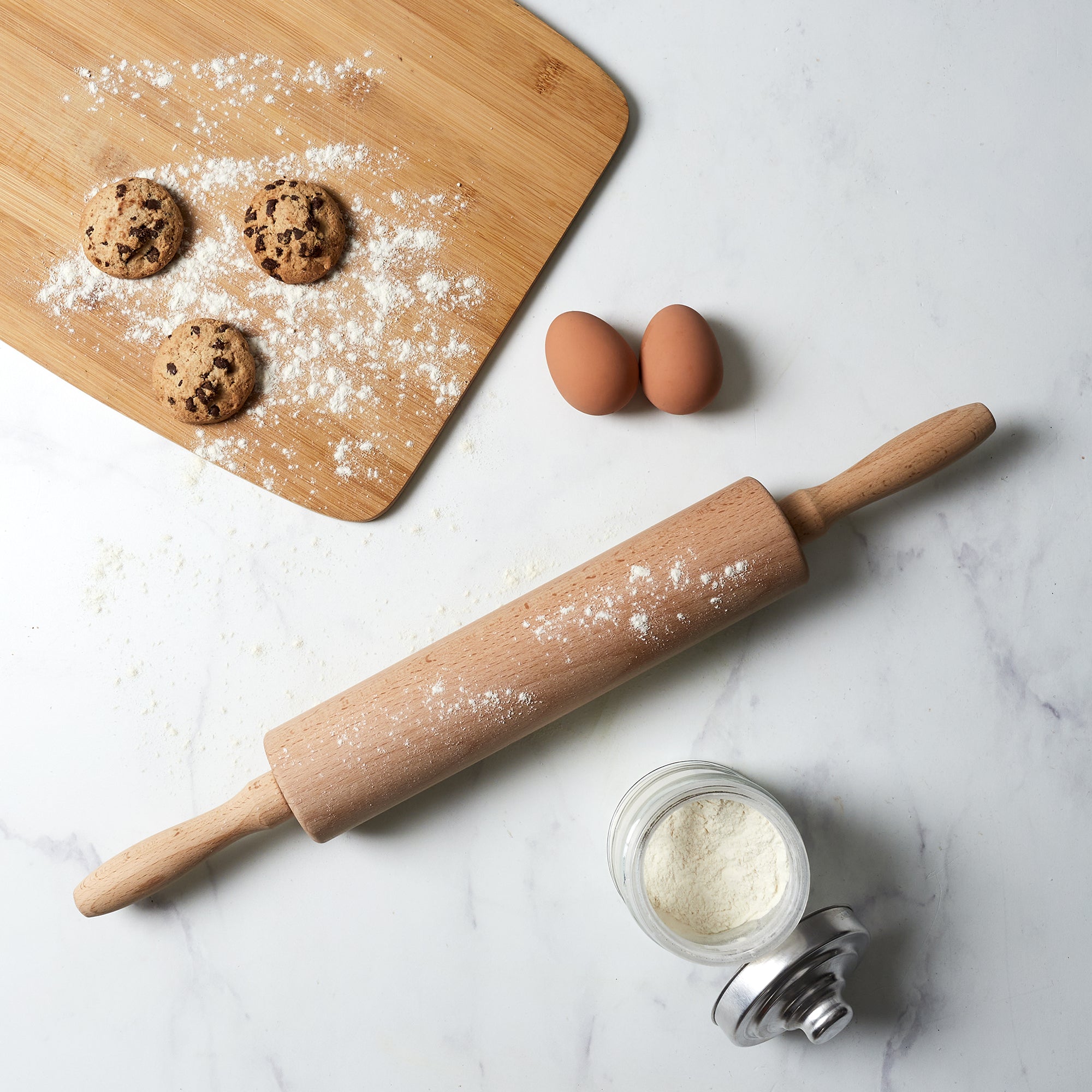 ROULEAU A PATISSERIE EN BOIS L44CM