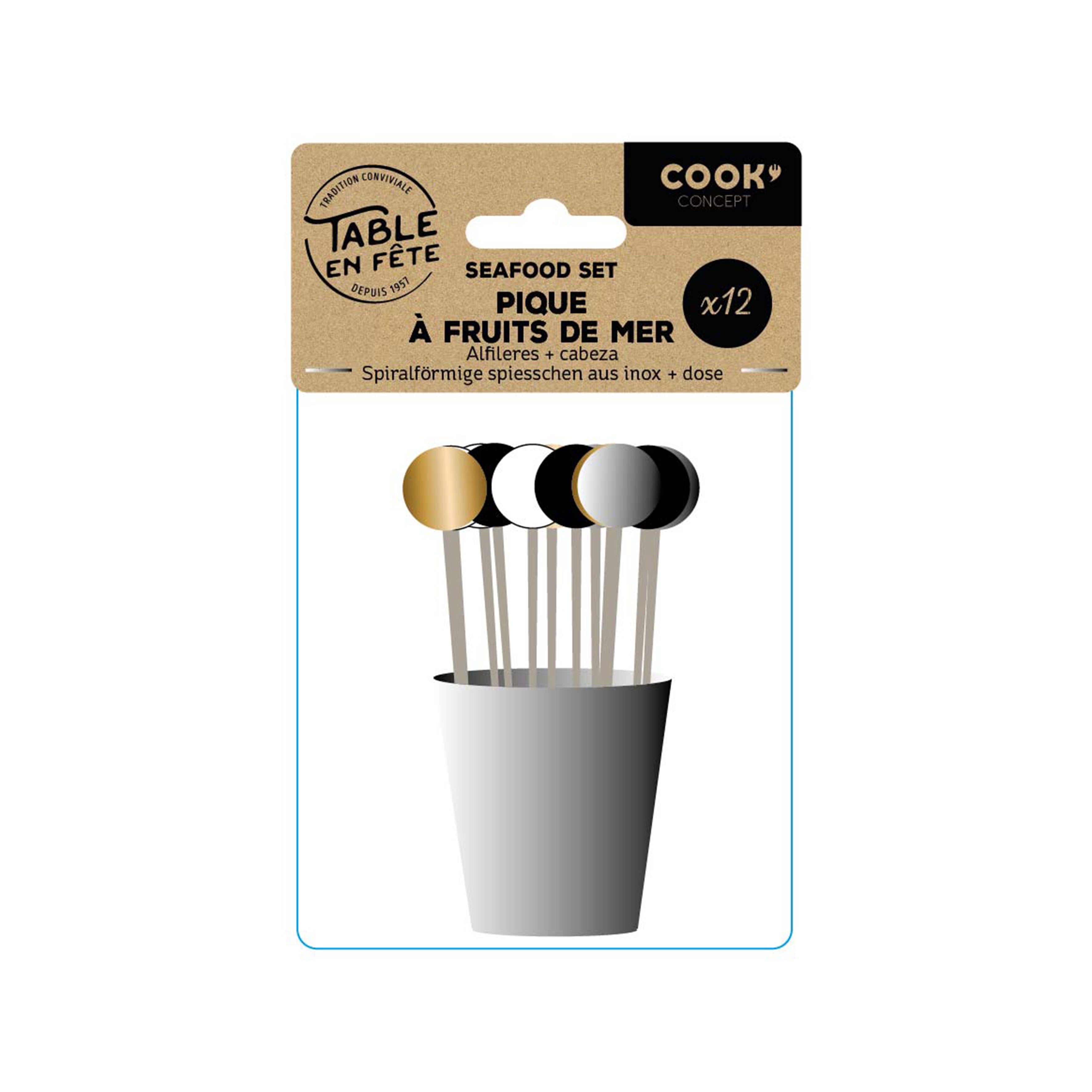 PIQUE APERO X12 SUPPORT INOX