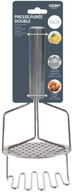 PRESSE PUREE DOUBLE MANUEL INOX