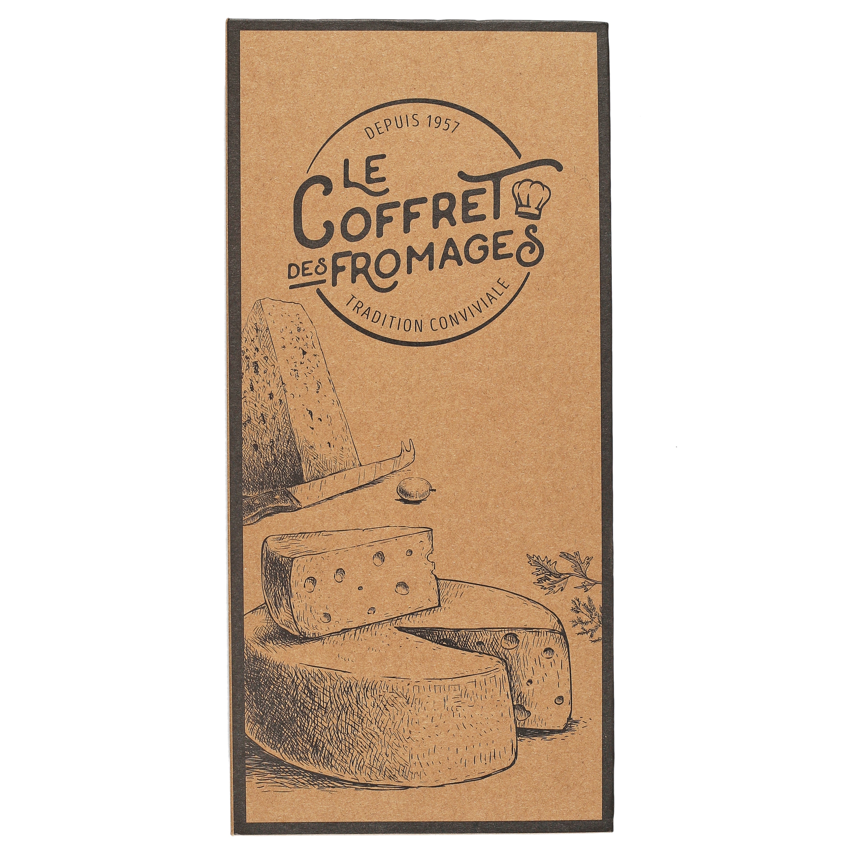 COFFRET FROMAGES COUTEAU X4 ET PLANCHE