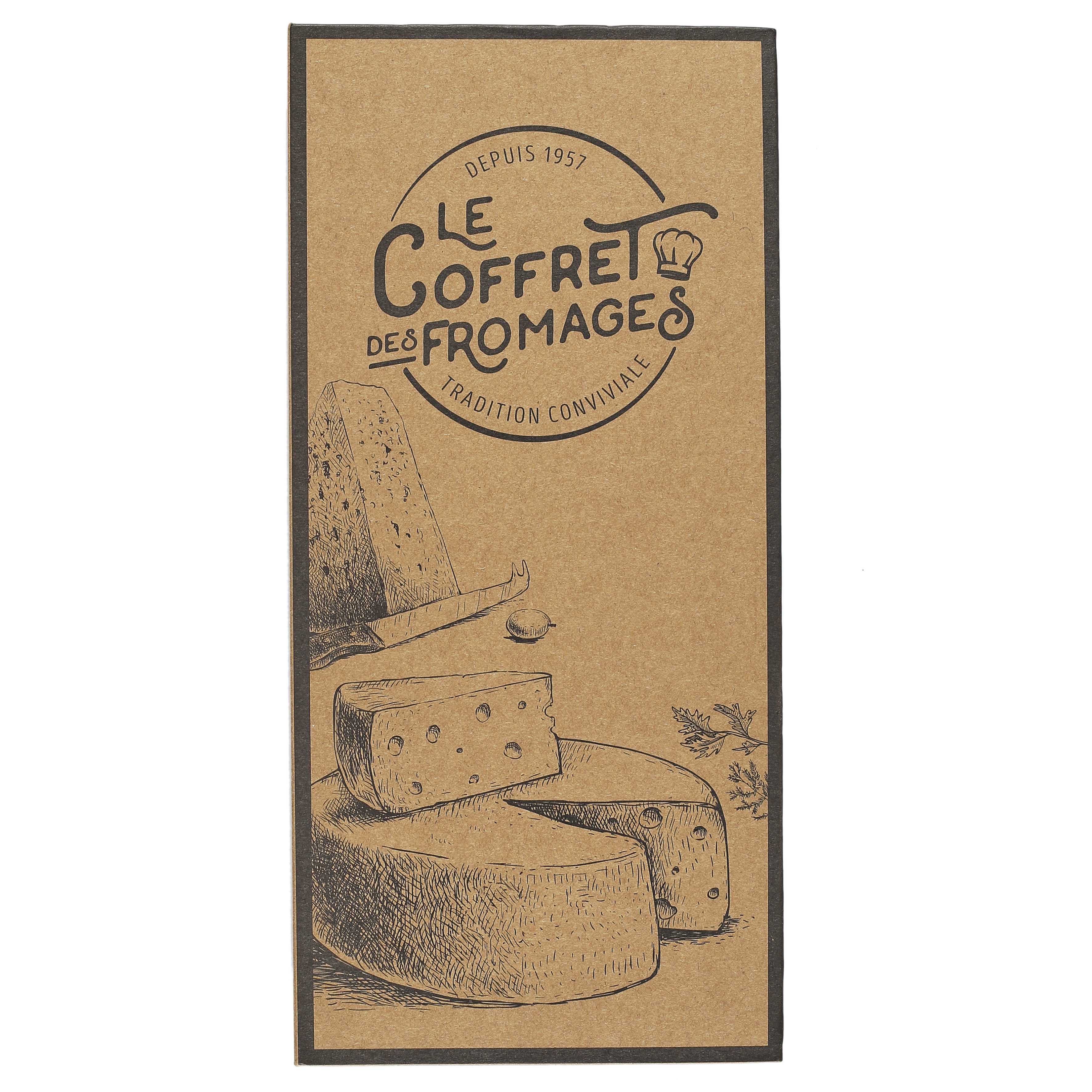 COFFRET FROMAGES COUTEAU X4 ET PLANCHE