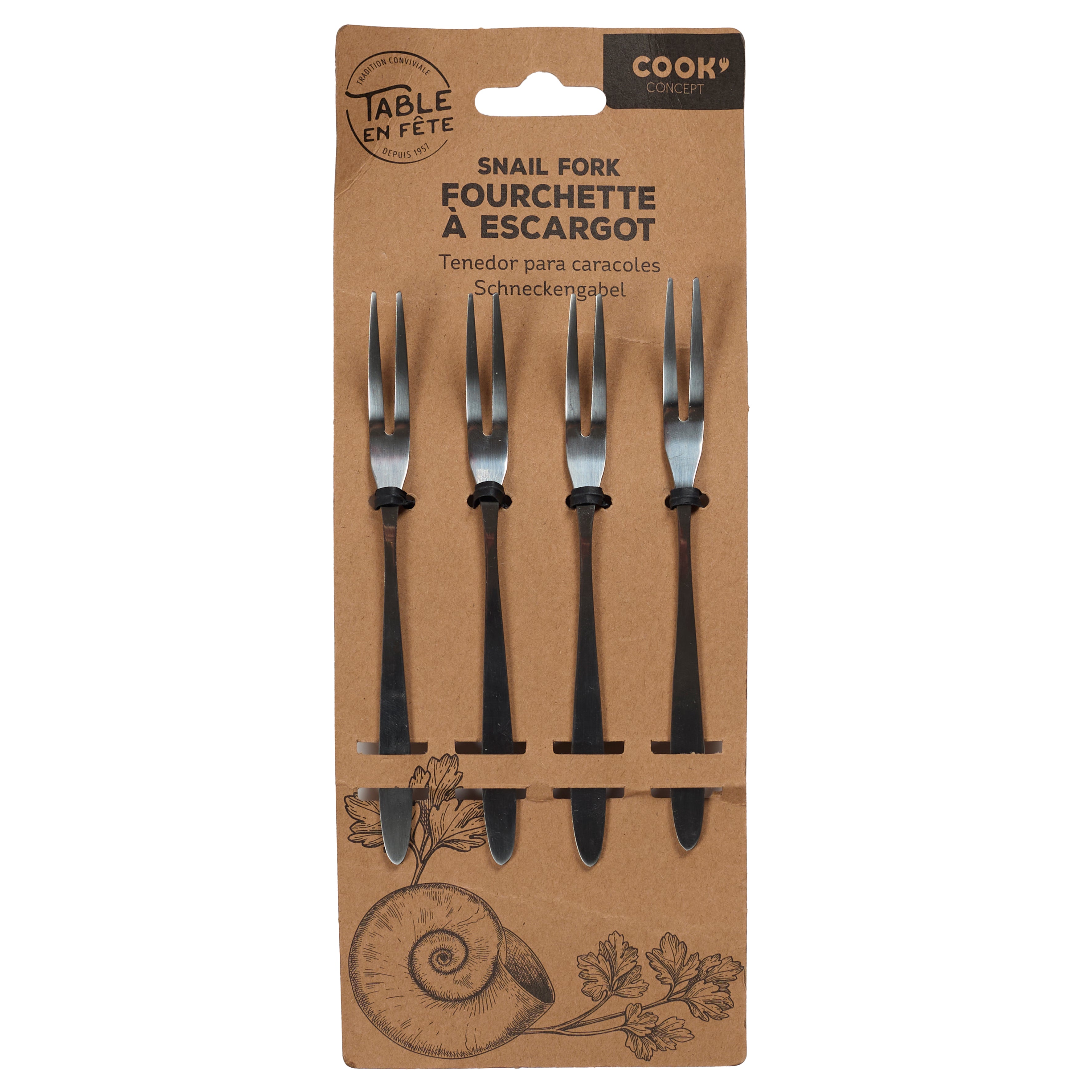FOURCHETTE A ESCARGOT X4