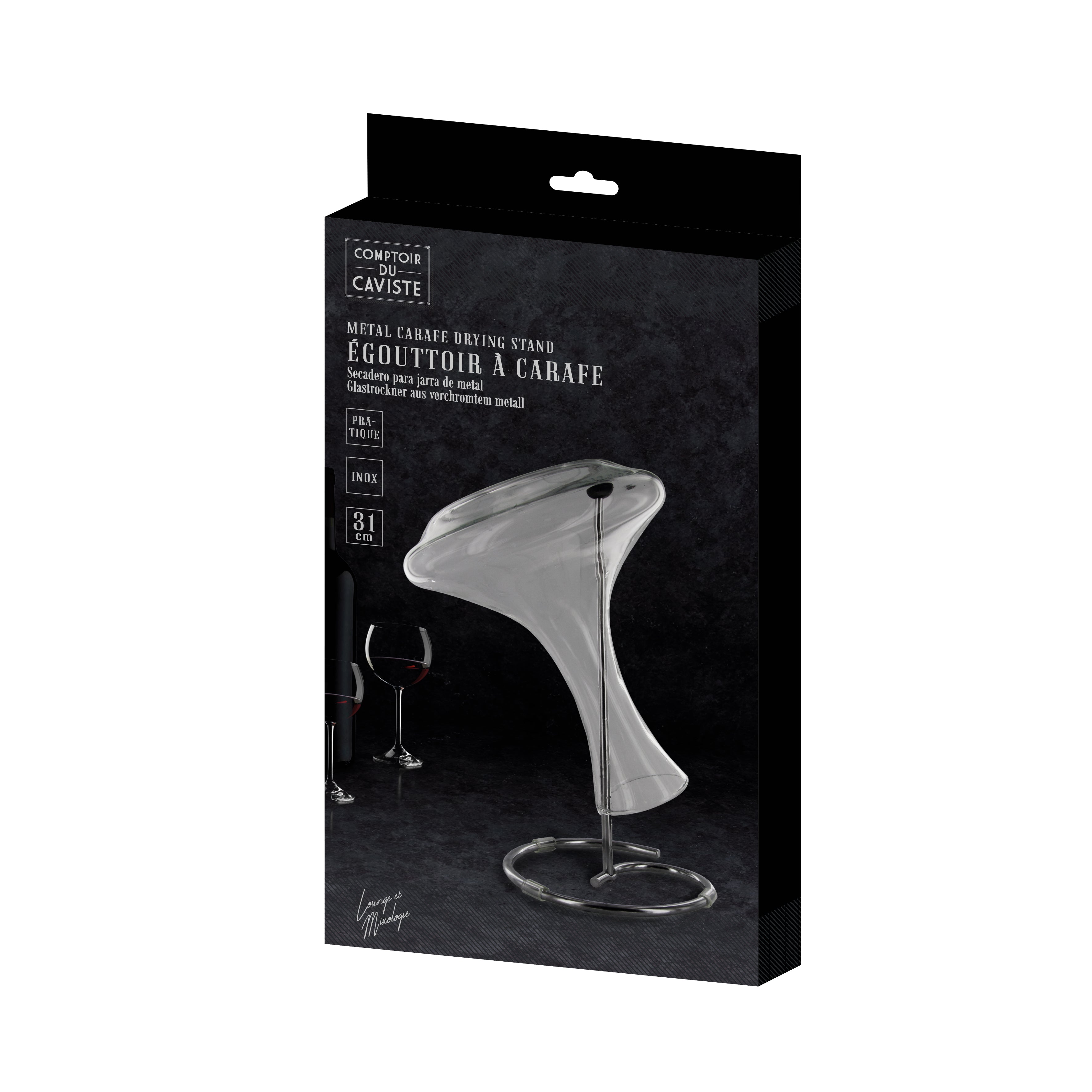 SECHOIR A CARAFE METAL CHROME