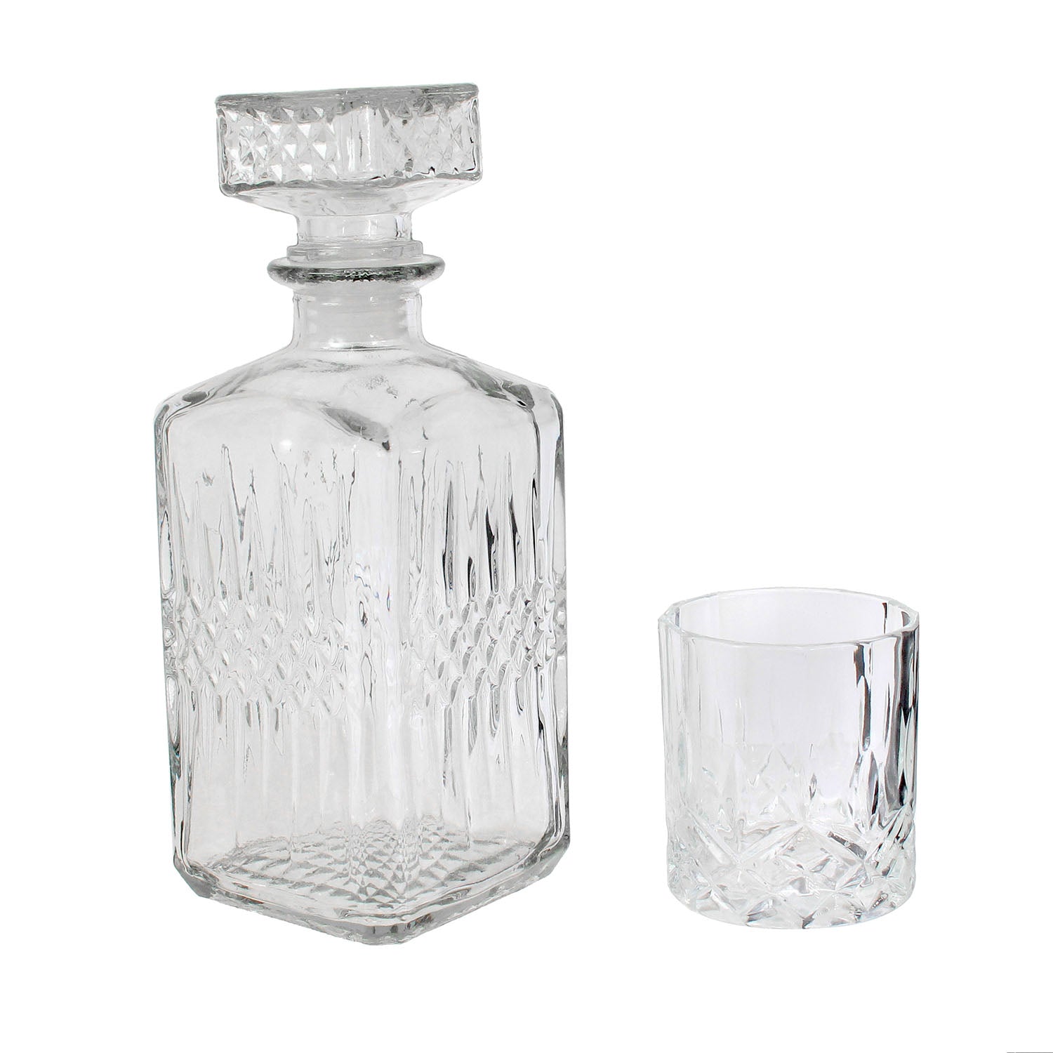 COFFRET CARAFE A WHISKY ET VERRE X4