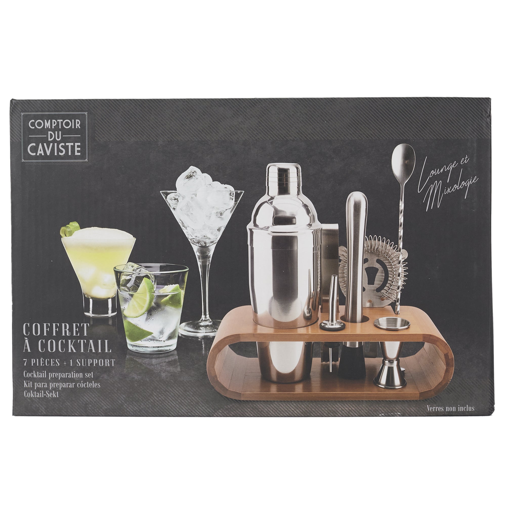 COFFRET A COCKTAIL SUPPORT BAMBOU