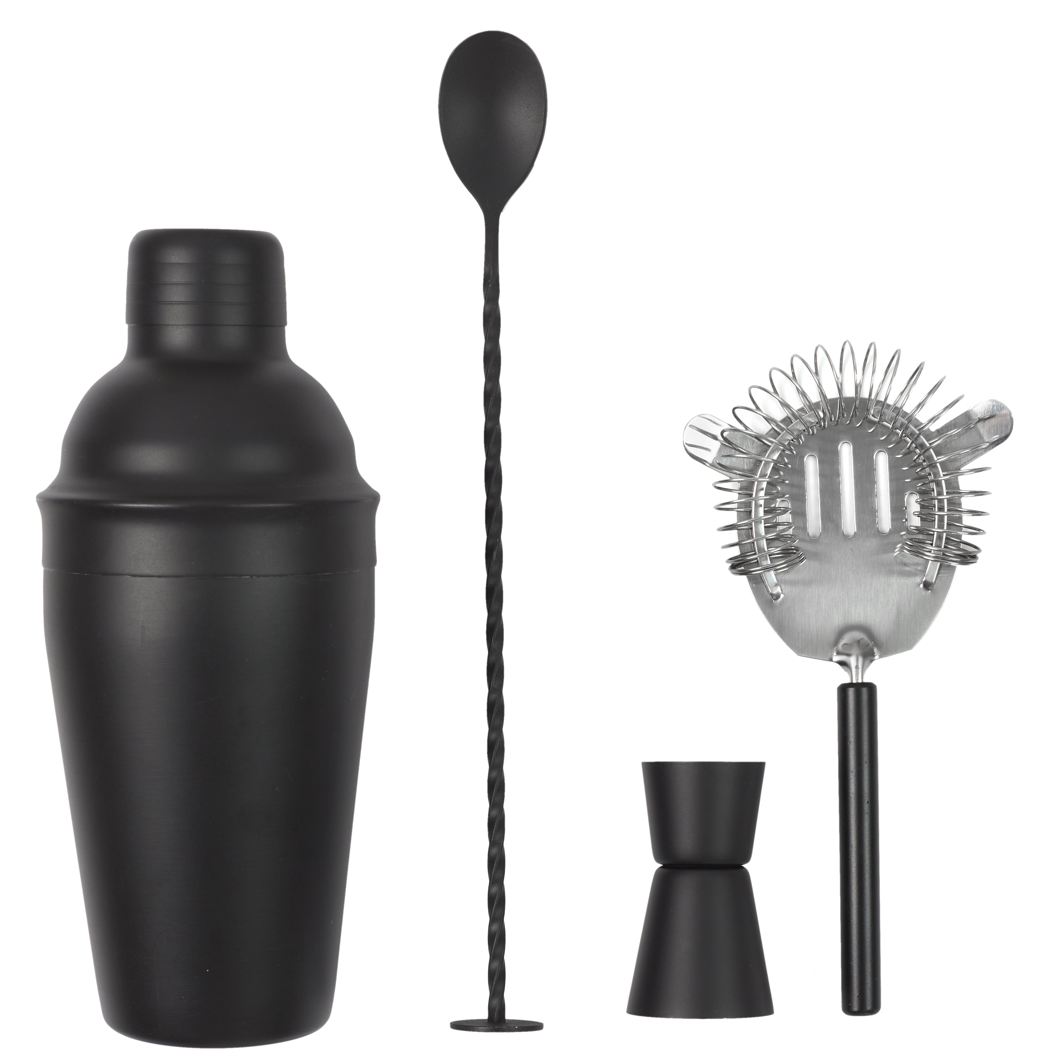 COFFRET A COCKTAIL 4 ACCESSOIRES NOIRS