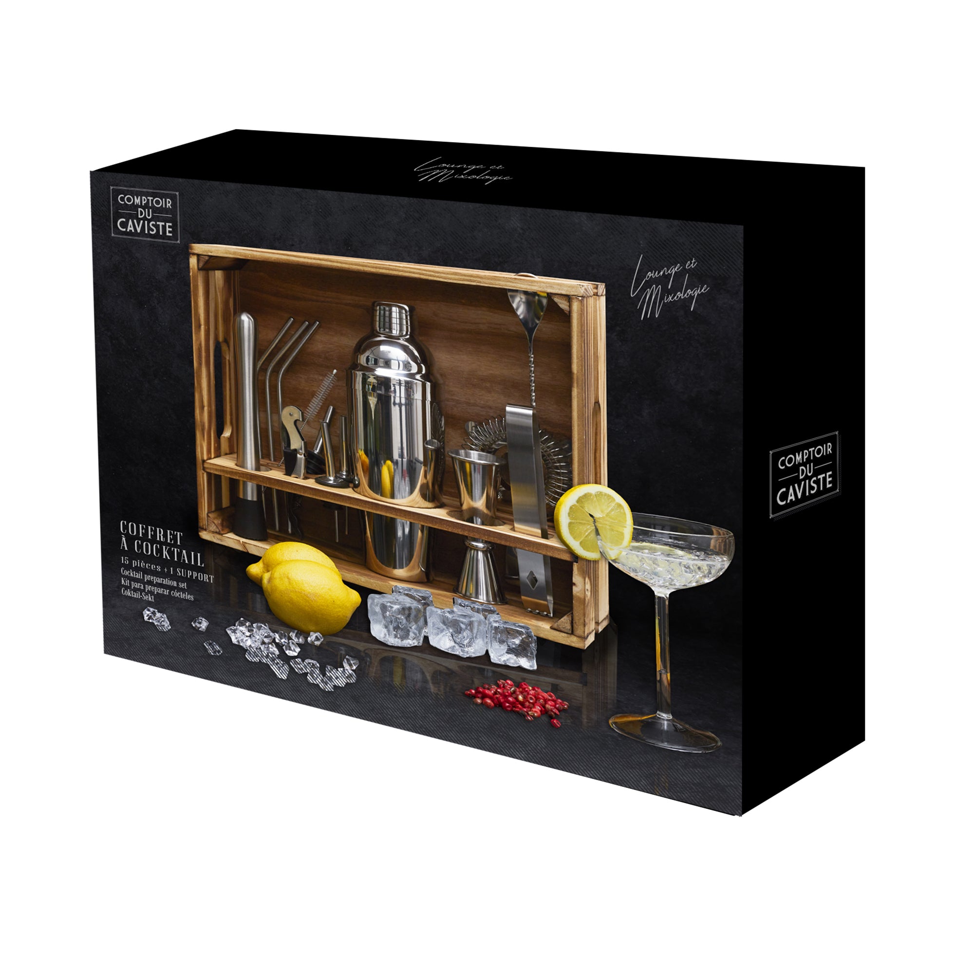SET A COCKTAIL DE 16 ACCESSOIRES