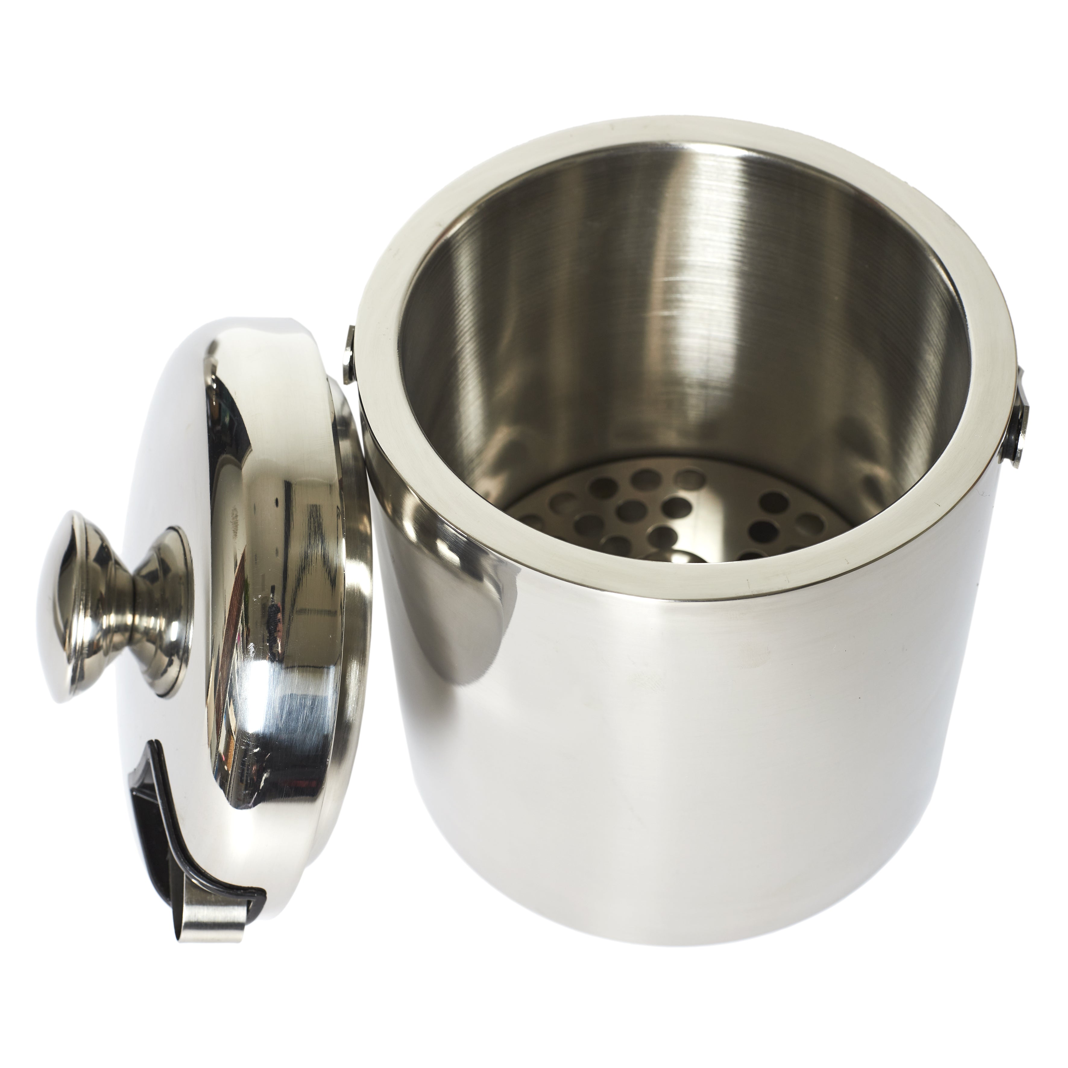 SEAU A GLACE METAL COUVERCLE ET PINCE 1.3L