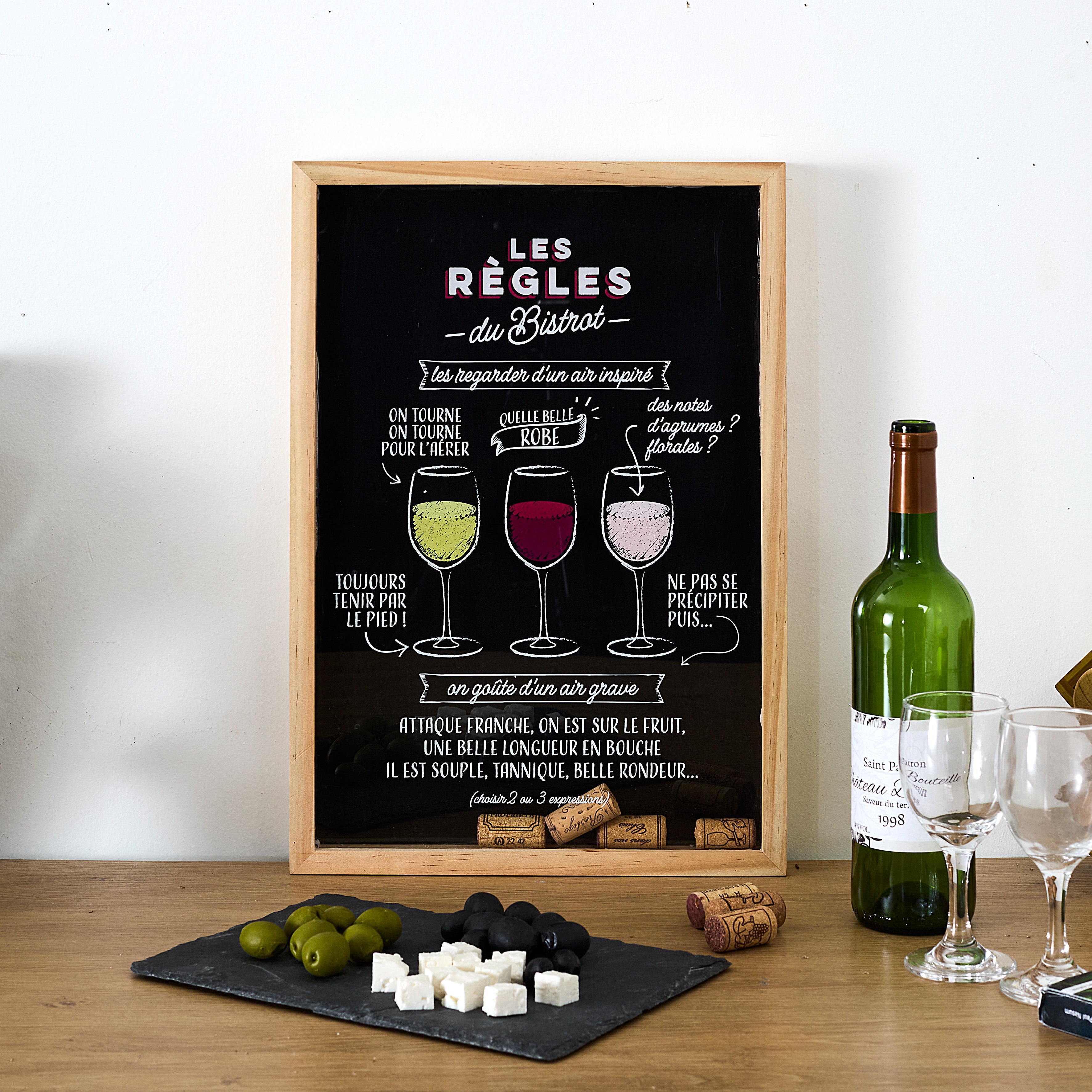 CADRE COLLECTEUR BOUCHON EN LIEGE BISTROT