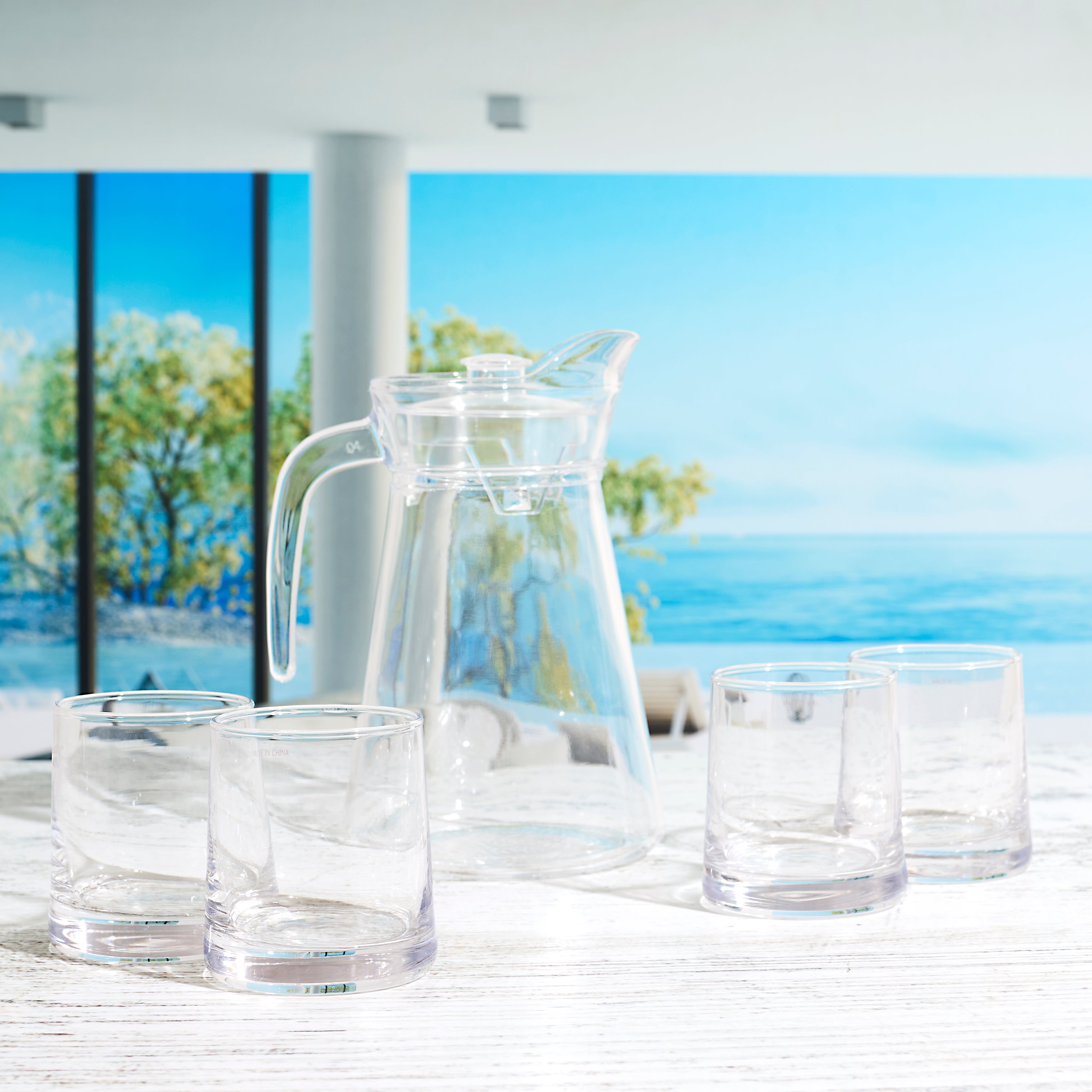 COFFRET CARAFE 1.5L ET 4 VERRES 27CL